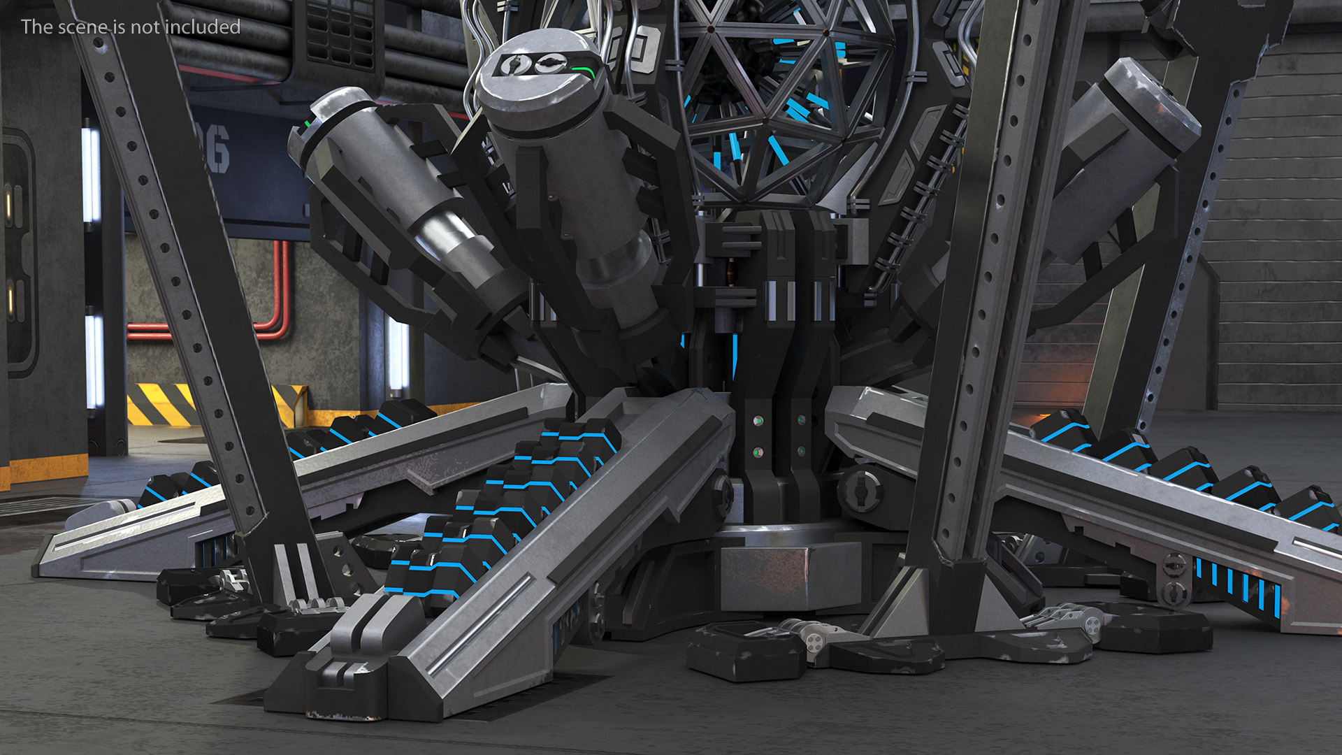 Sci-fi Nuclear Reactor of a Spaceship 3D