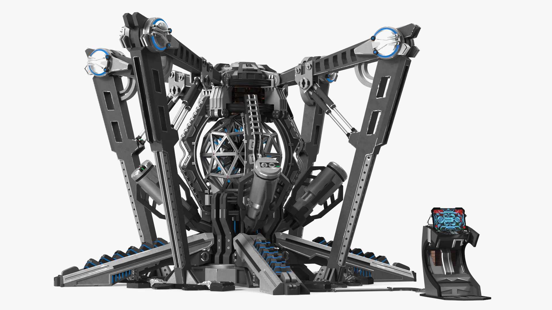 Sci-fi Nuclear Reactor of a Spaceship 3D