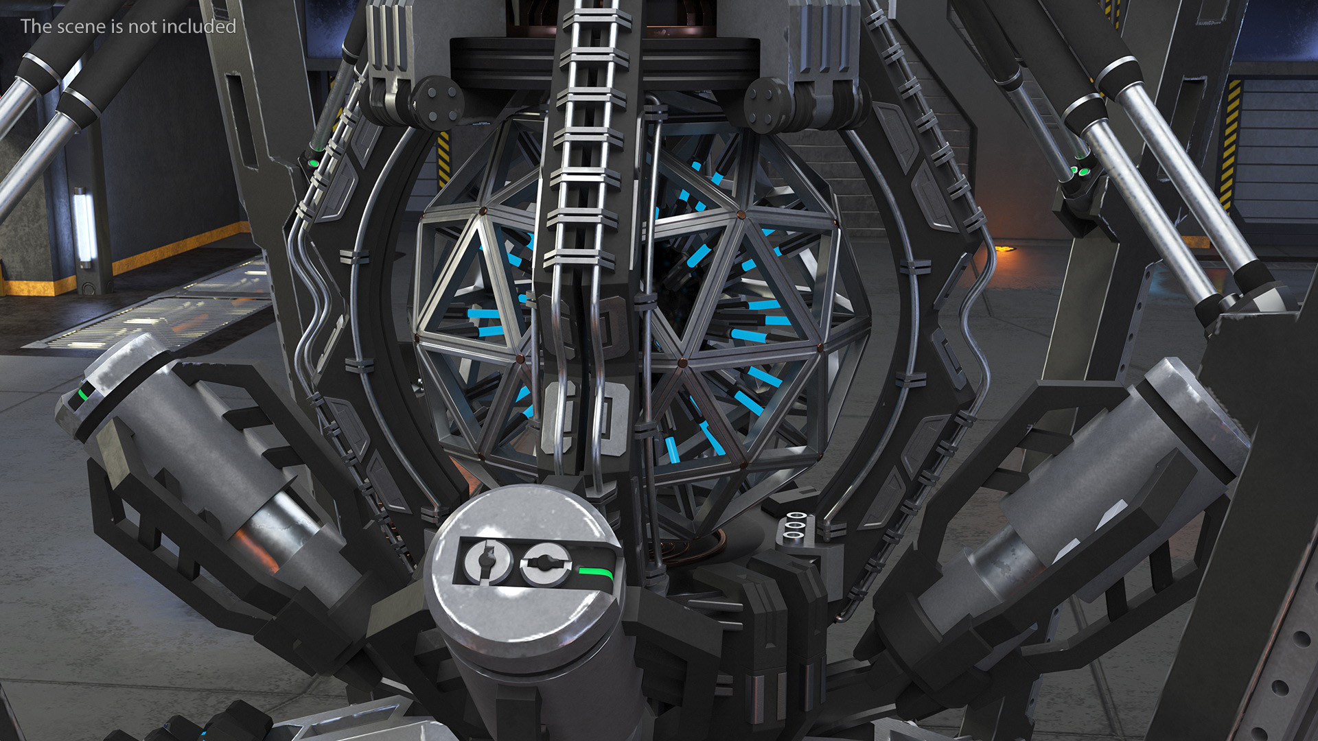 Sci-fi Nuclear Reactor of a Spaceship 3D
