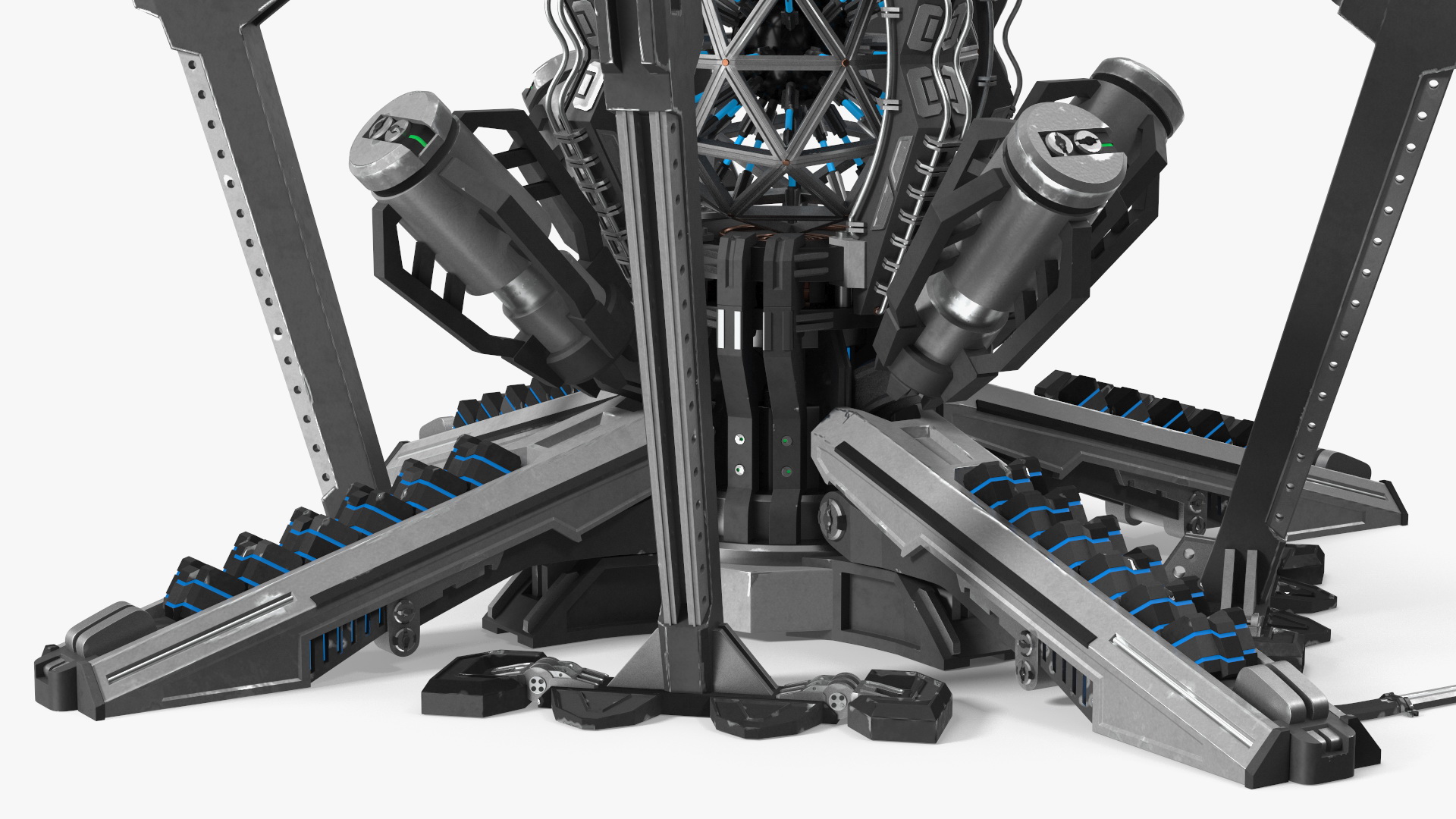Sci-fi Nuclear Reactor of a Spaceship 3D