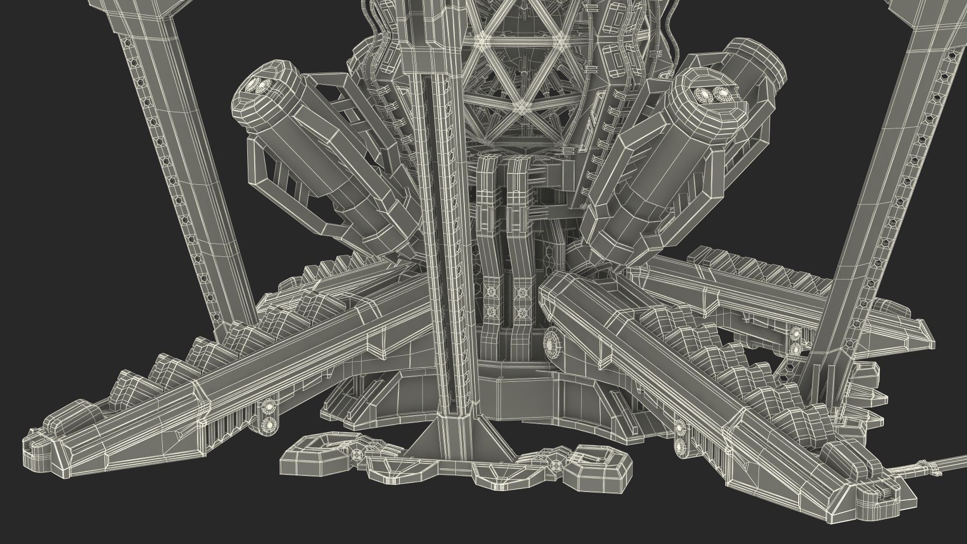 Sci-fi Nuclear Reactor of a Spaceship 3D