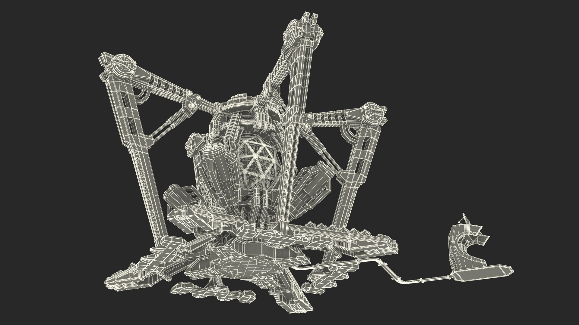 Sci-fi Nuclear Reactor of a Spaceship 3D