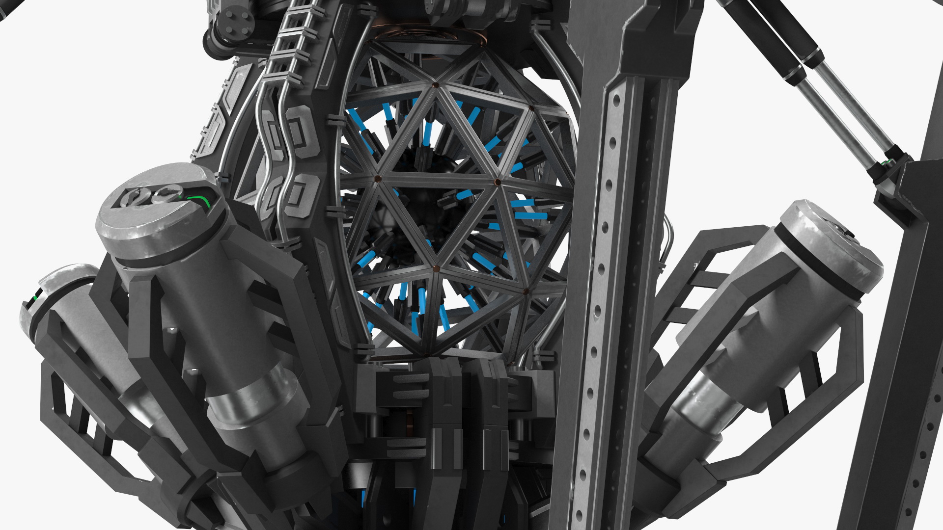 Sci-fi Nuclear Reactor of a Spaceship 3D