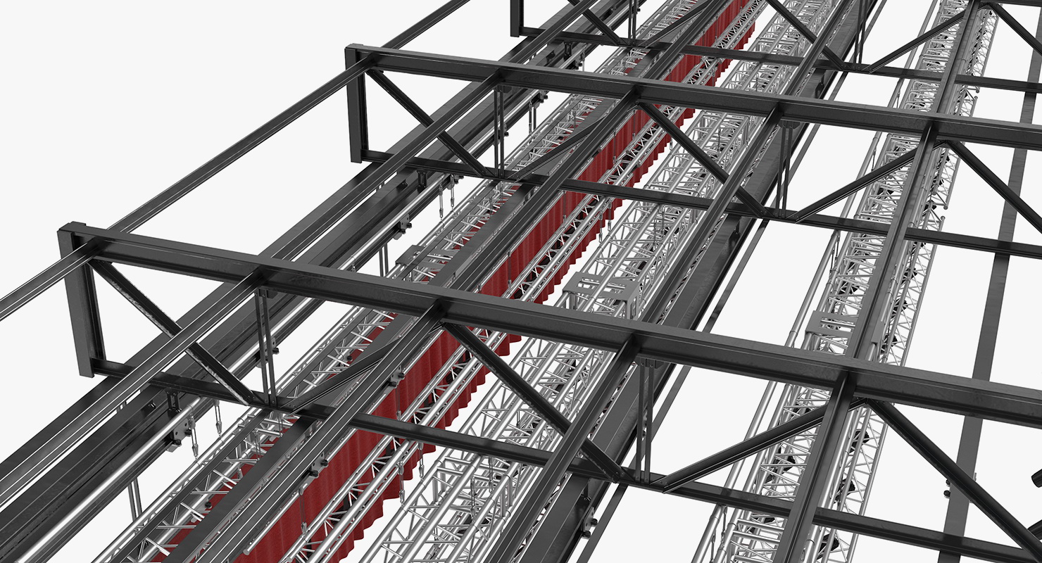 3D Background Stage Lights model