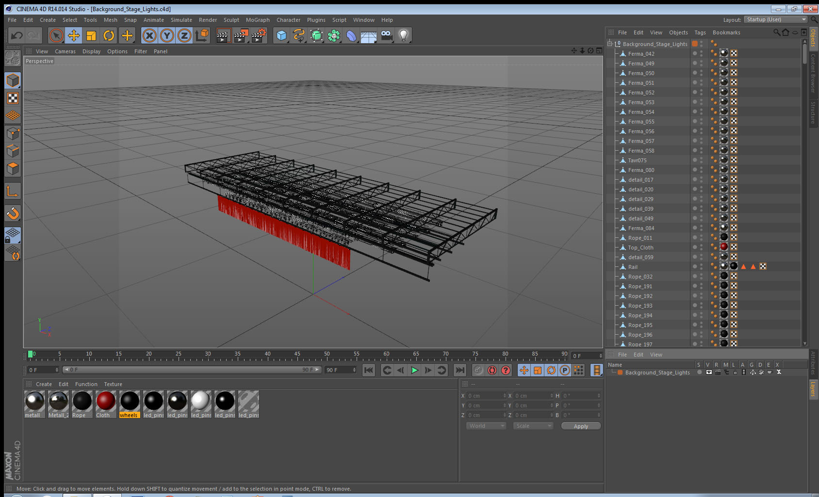 3D Background Stage Lights model