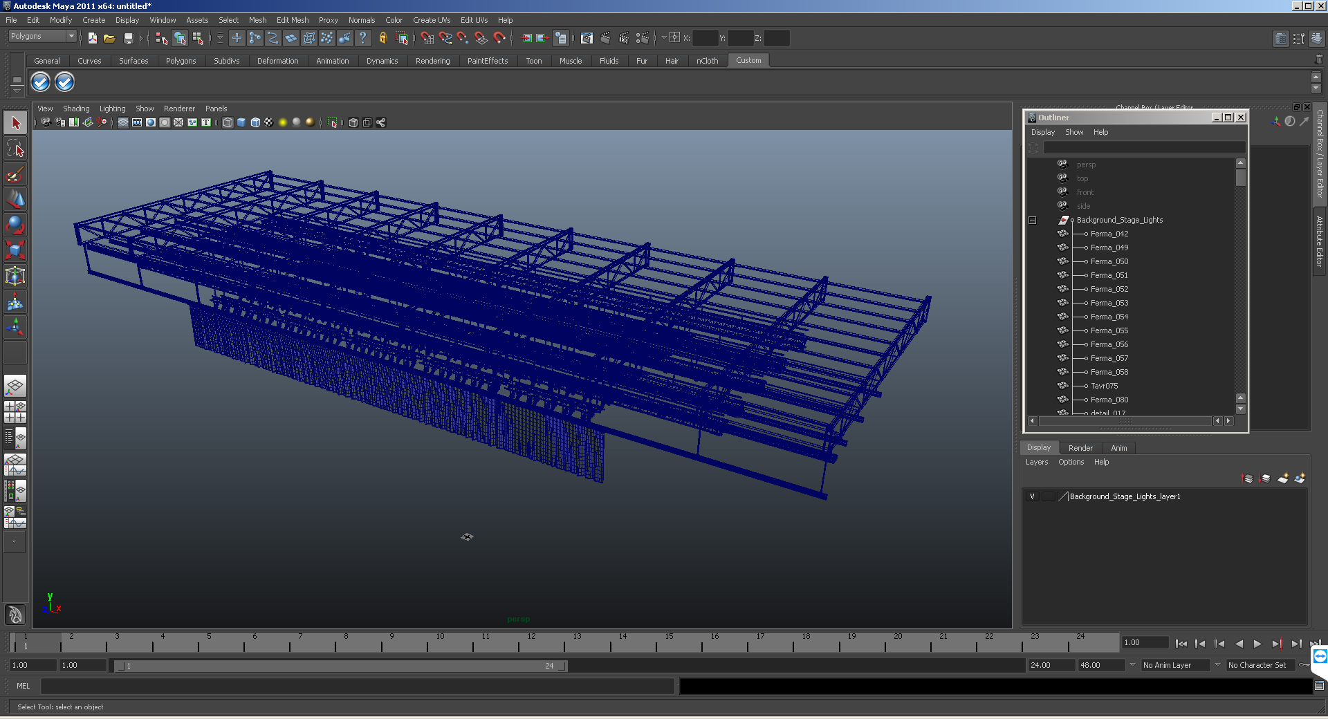 3D Background Stage Lights model