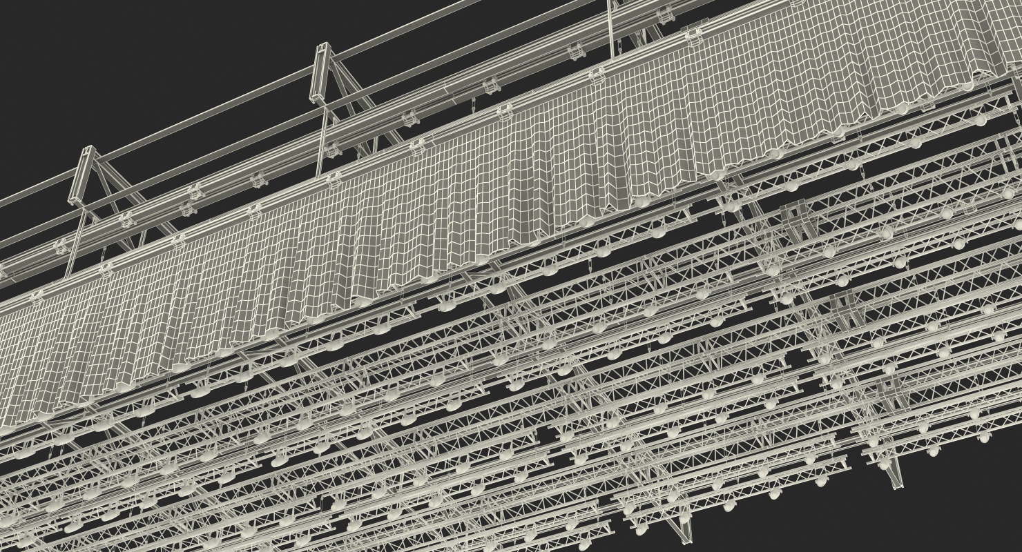 3D Background Stage Lights model
