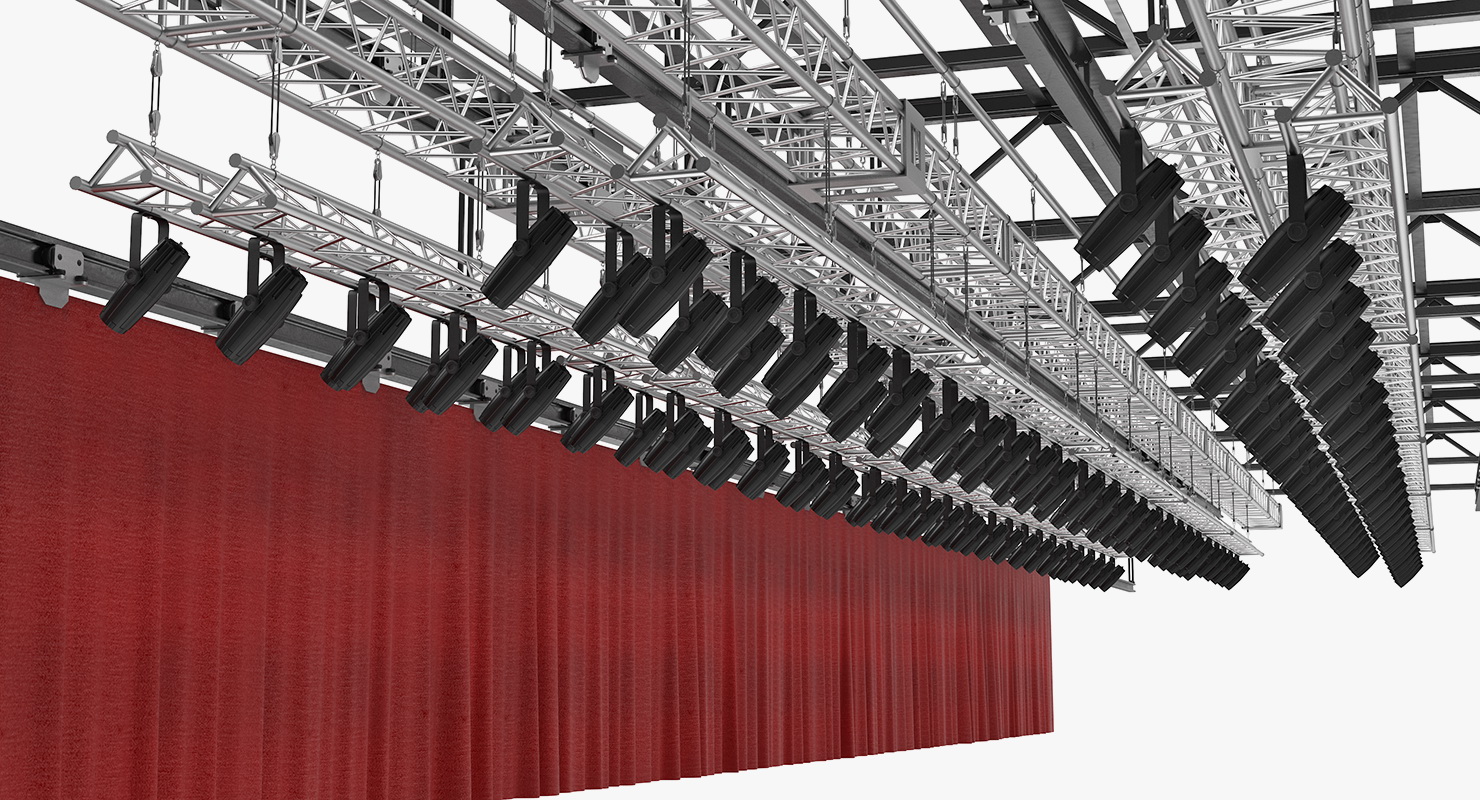3D Background Stage Lights model
