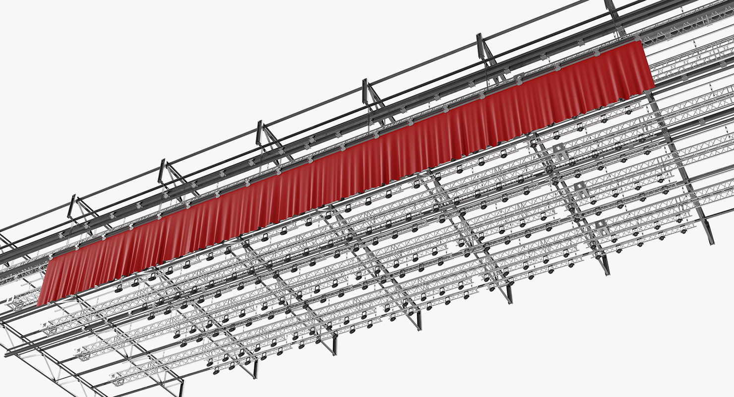3D Background Stage Lights model