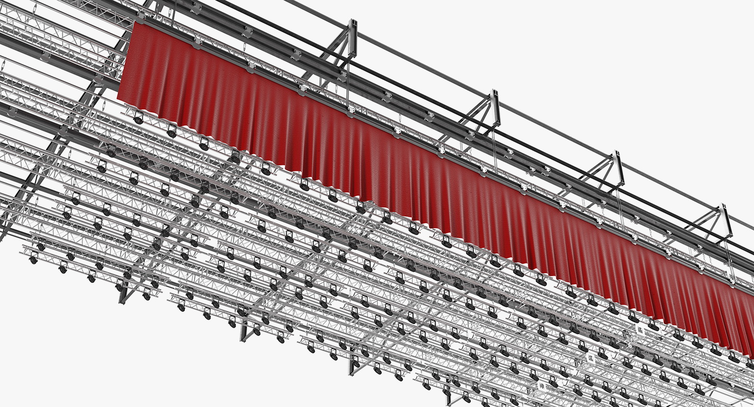 3D Background Stage Lights model