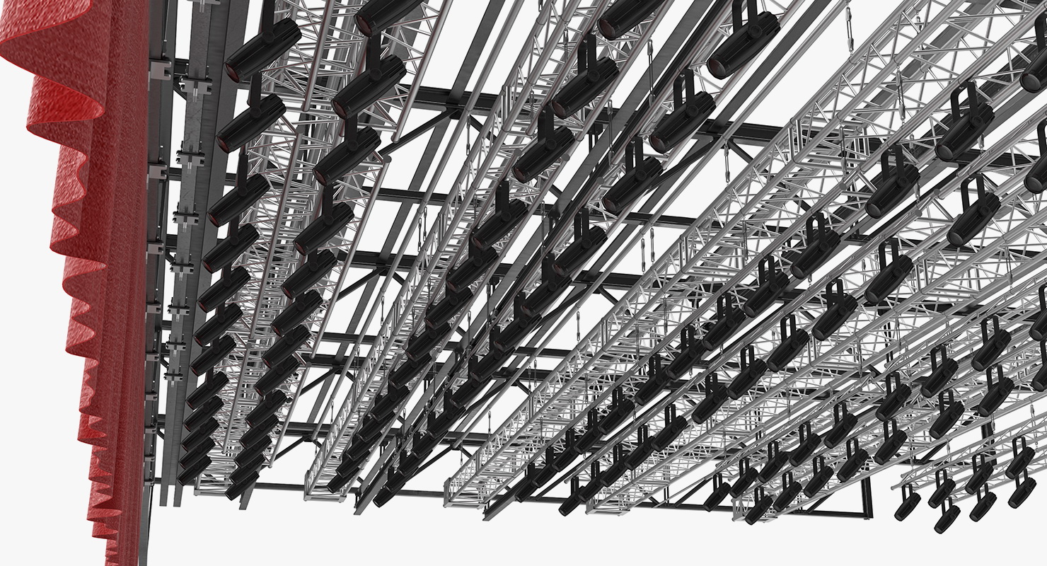 3D Background Stage Lights model