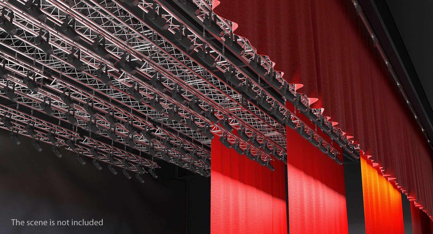 3D Background Stage Lights model