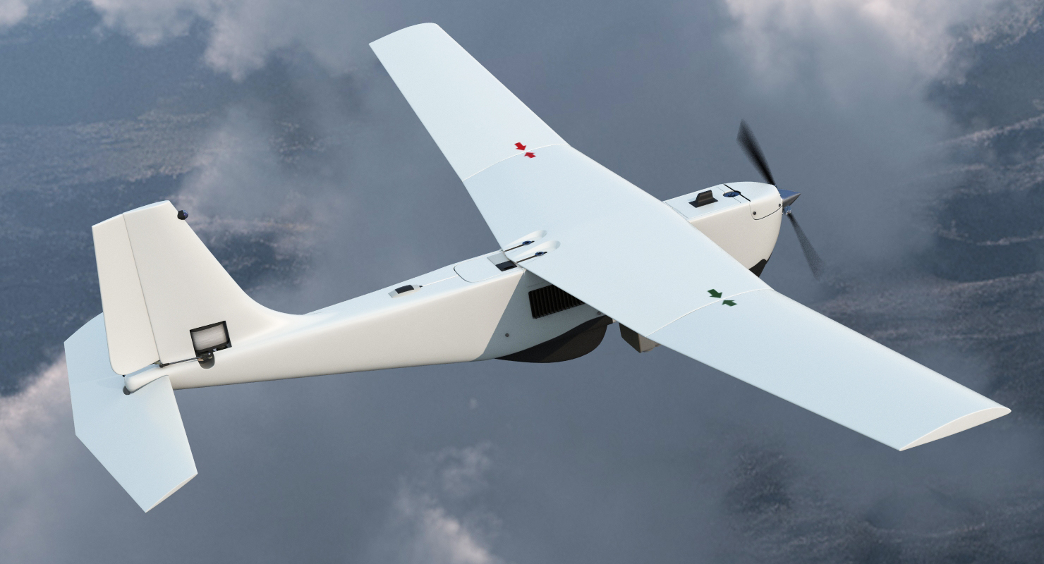 Hand Launched Unmanned Aircraft System UAS RQ 20B Puma 3D model