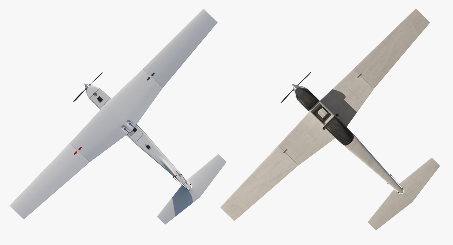 Hand Launched Unmanned Aircraft System UAS RQ 20B Puma 3D model