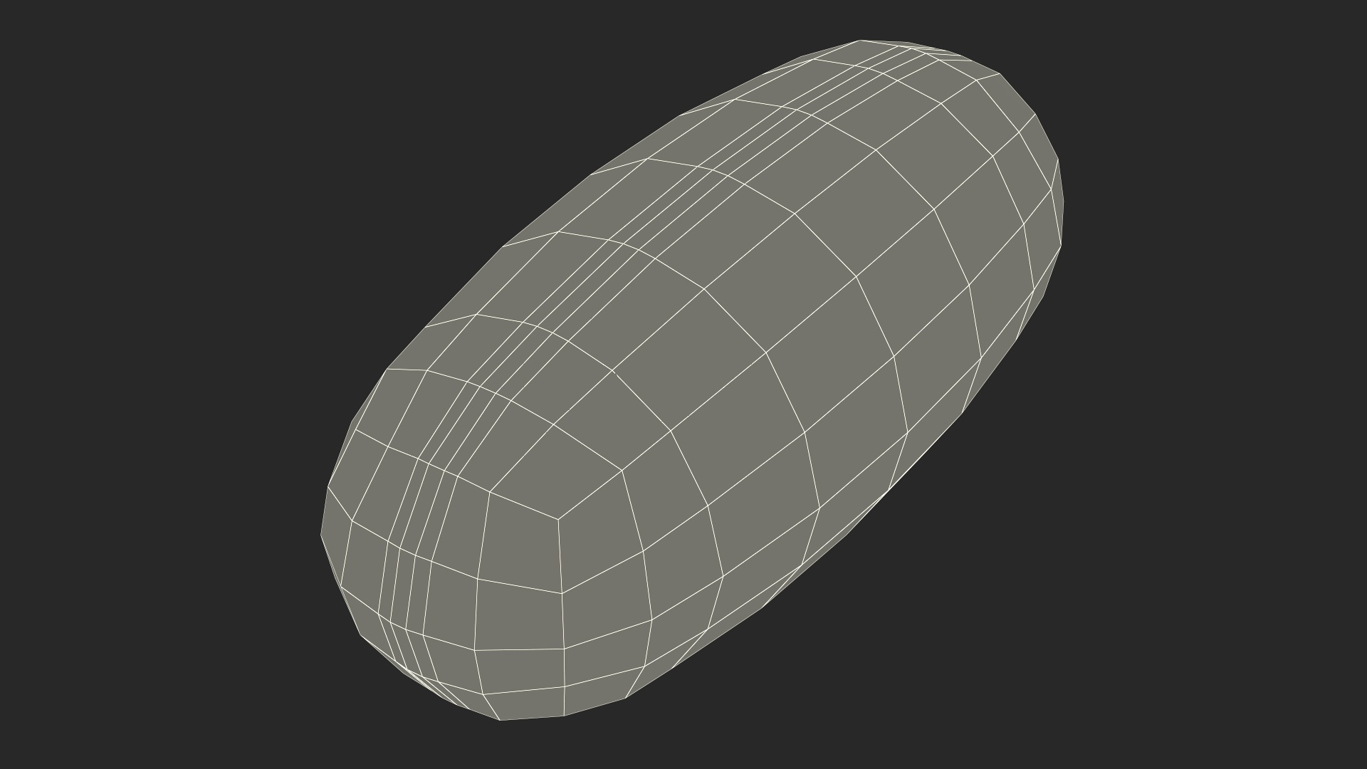 3D Large Oval Softgel model