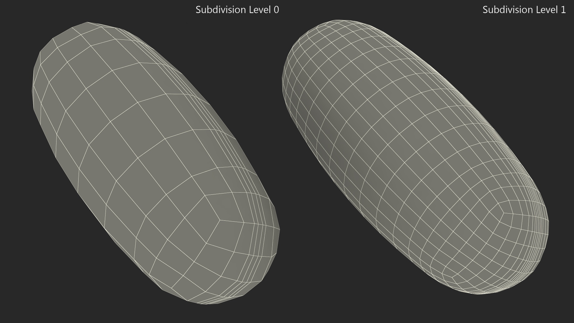 3D Large Oval Softgel model