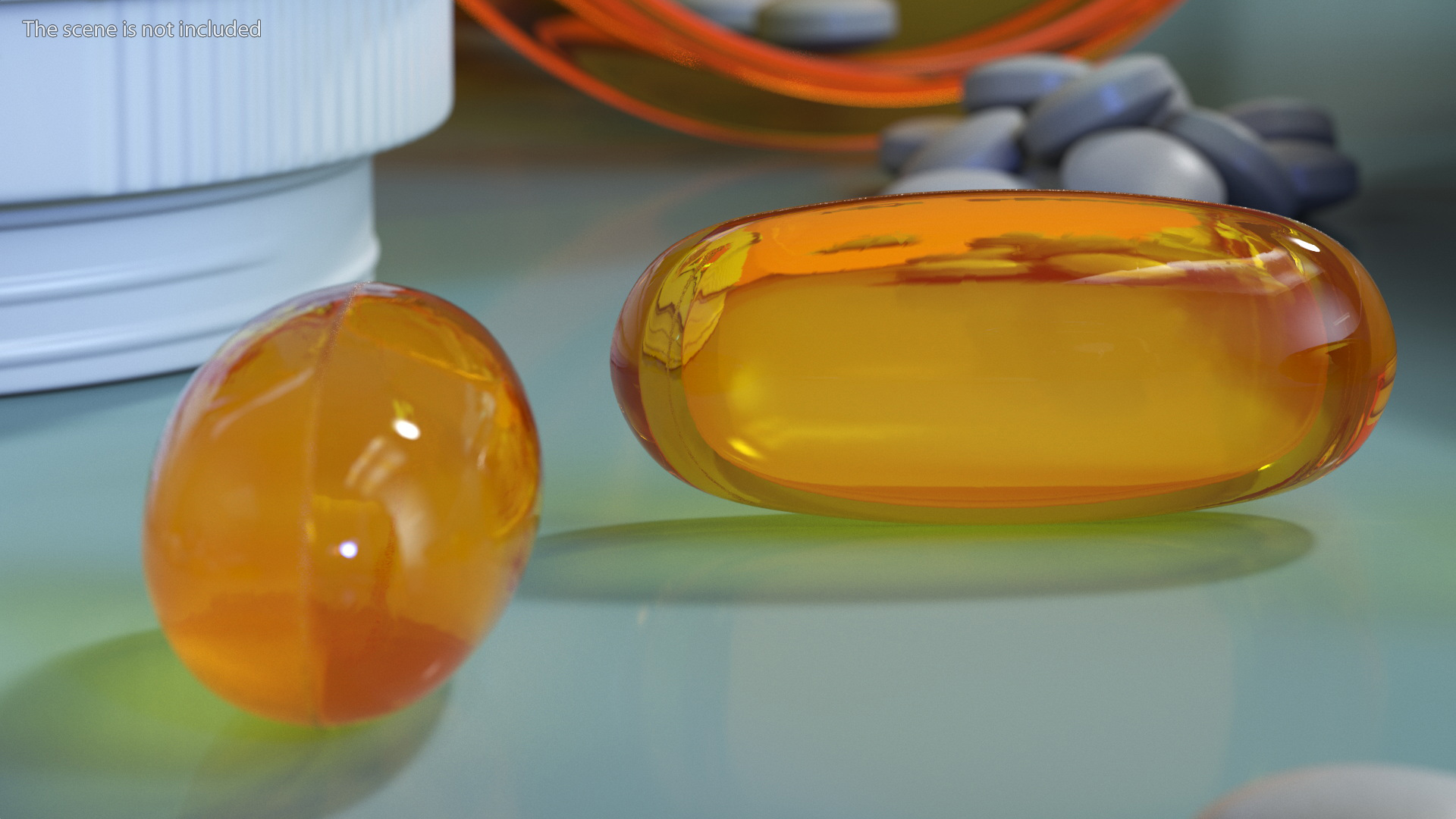 3D Large Oval Softgel model