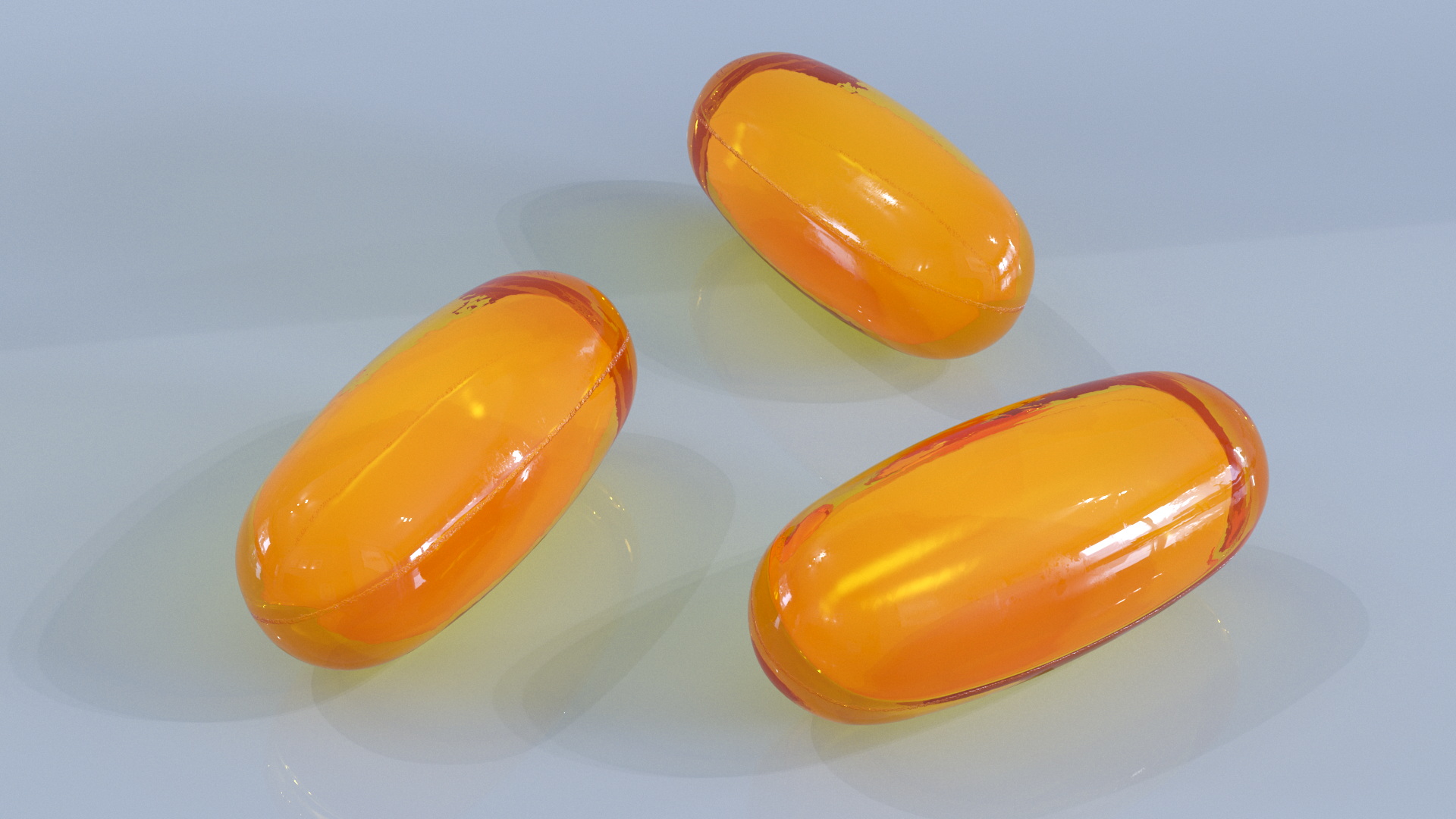 3D Large Oval Softgel model