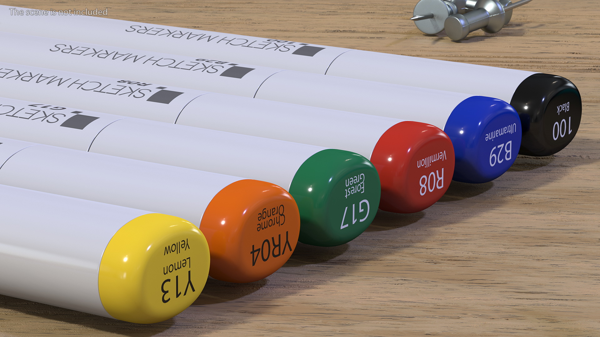 3D model Generic Sketch Marker 6 Colors