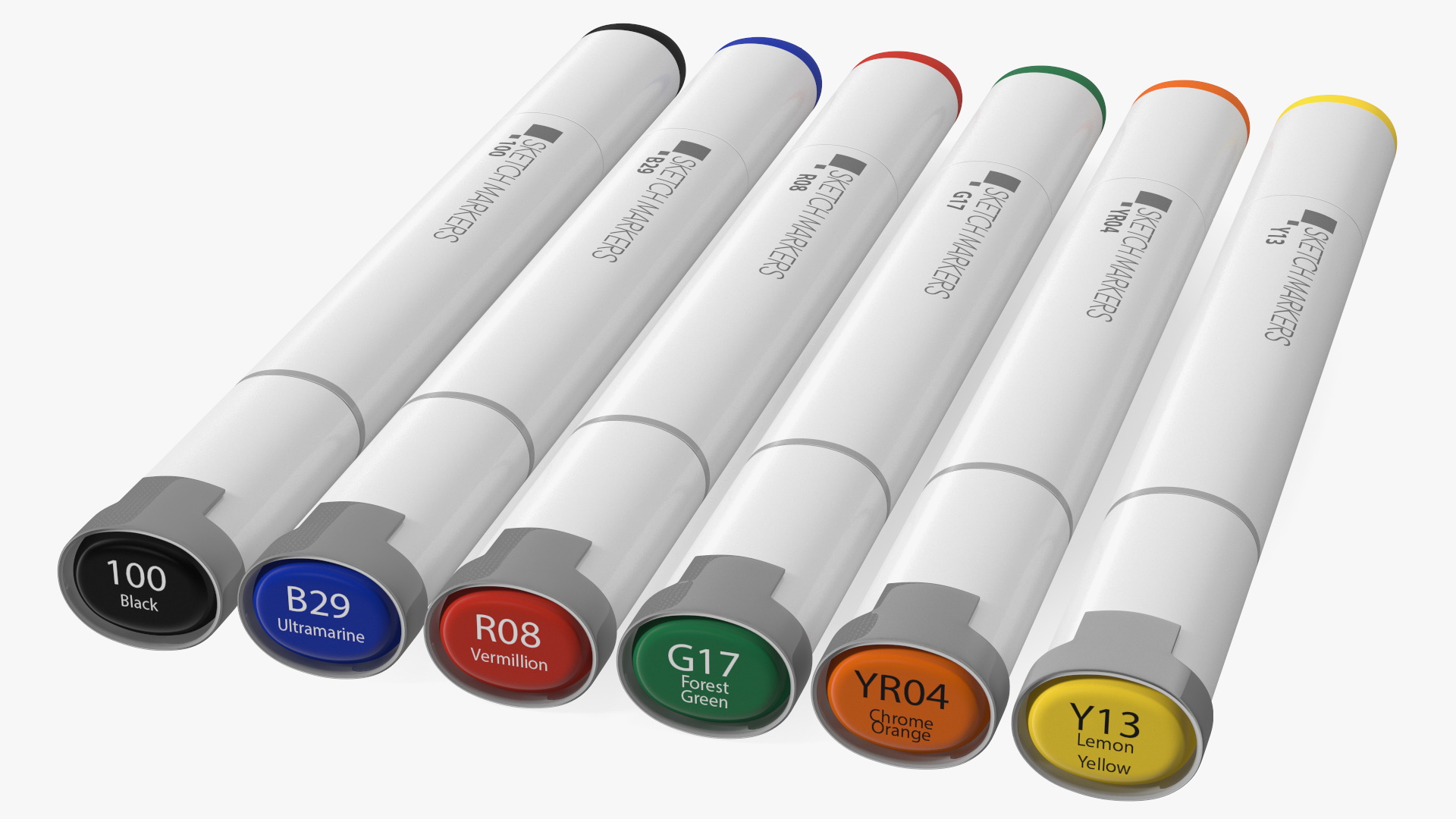 3D model Generic Sketch Marker 6 Colors
