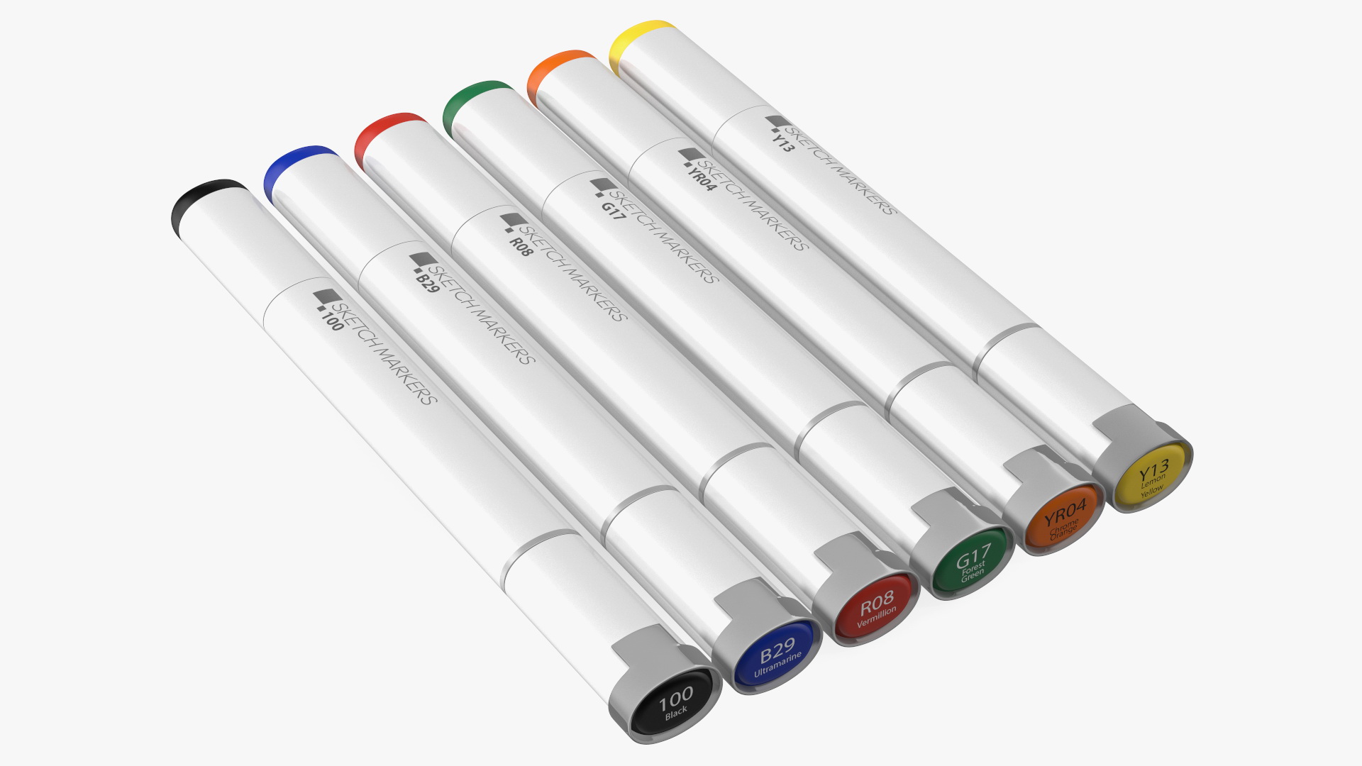 3D model Generic Sketch Marker 6 Colors