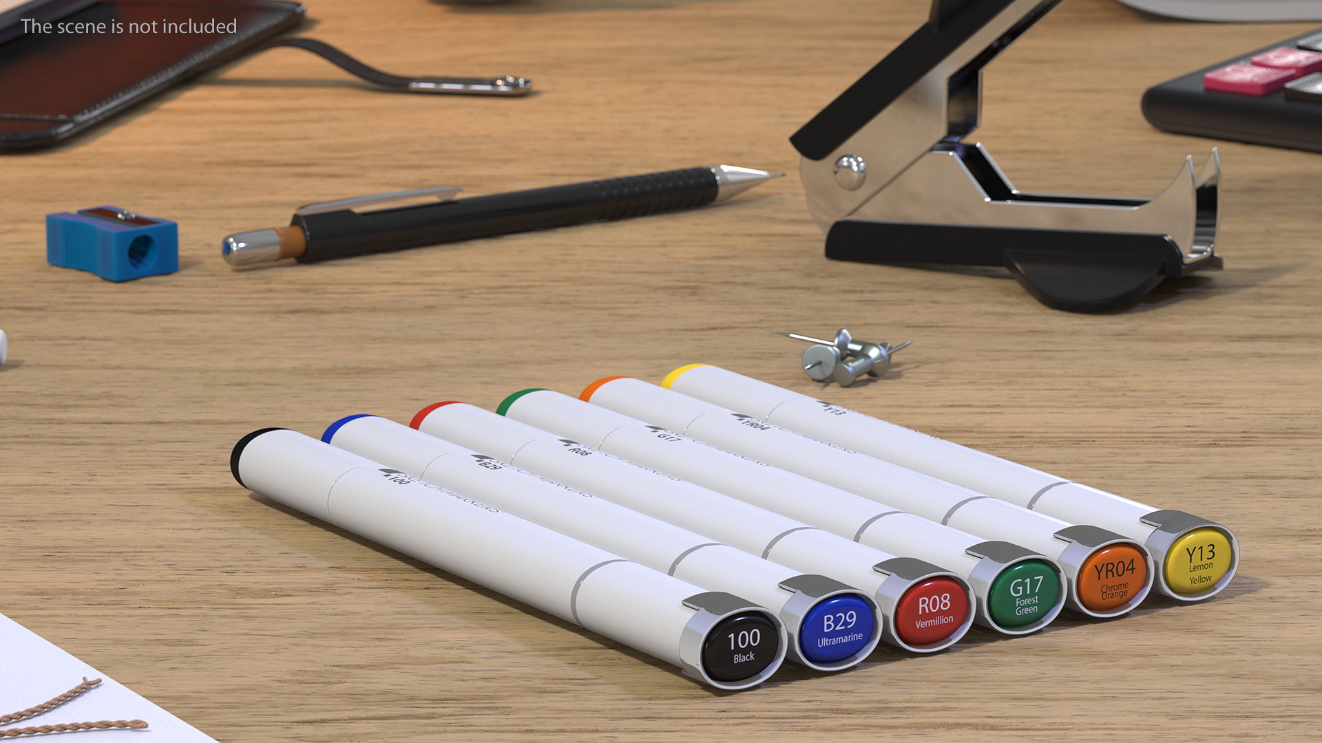 3D model Generic Sketch Marker 6 Colors
