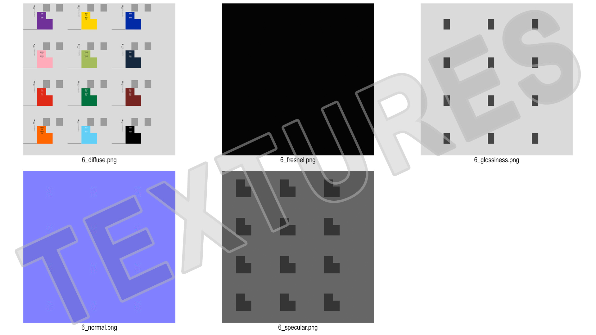 3D model Generic Sketch Marker 6 Colors
