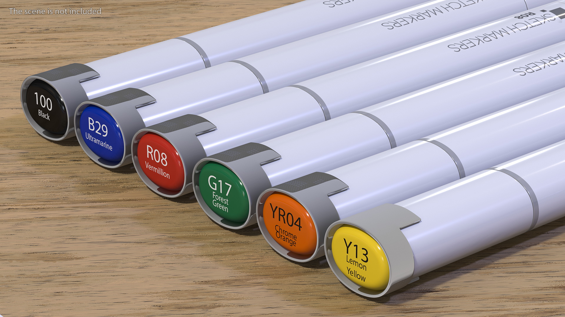 3D model Generic Sketch Marker 6 Colors