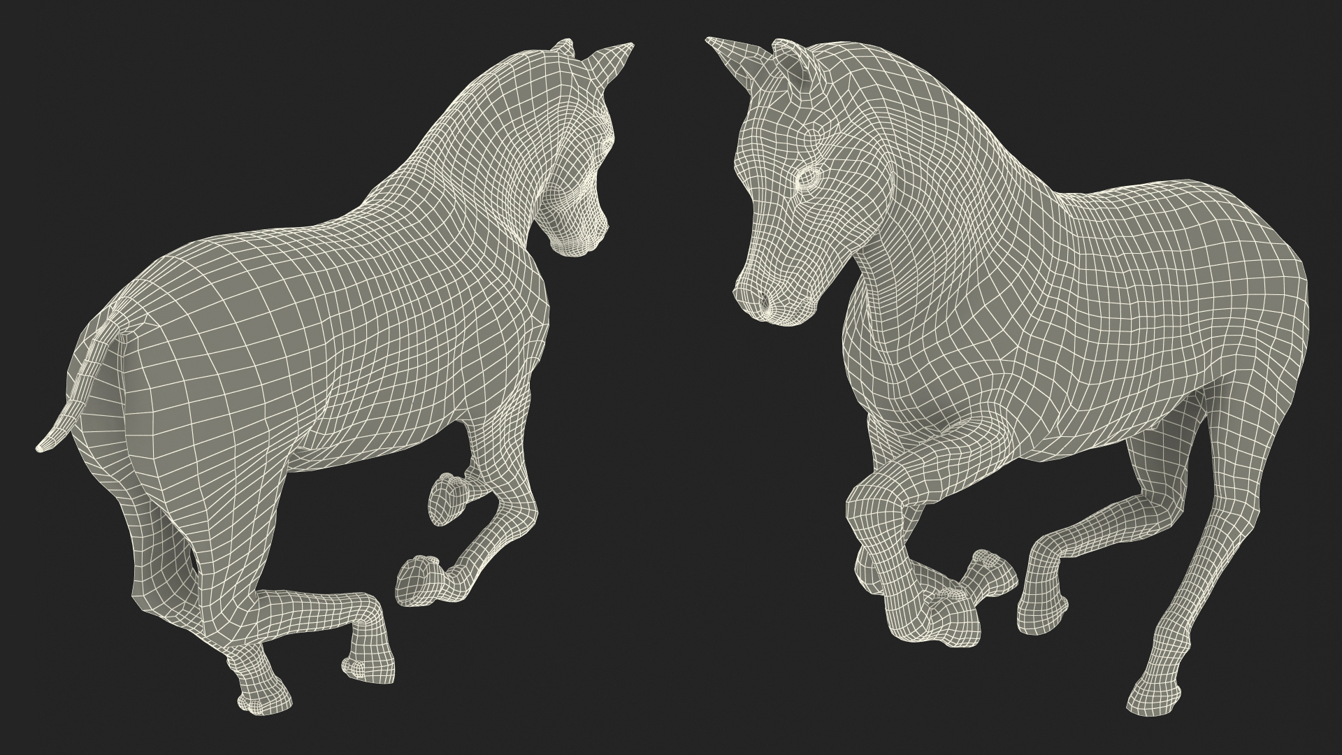 3D Galloping Shetland Pony model