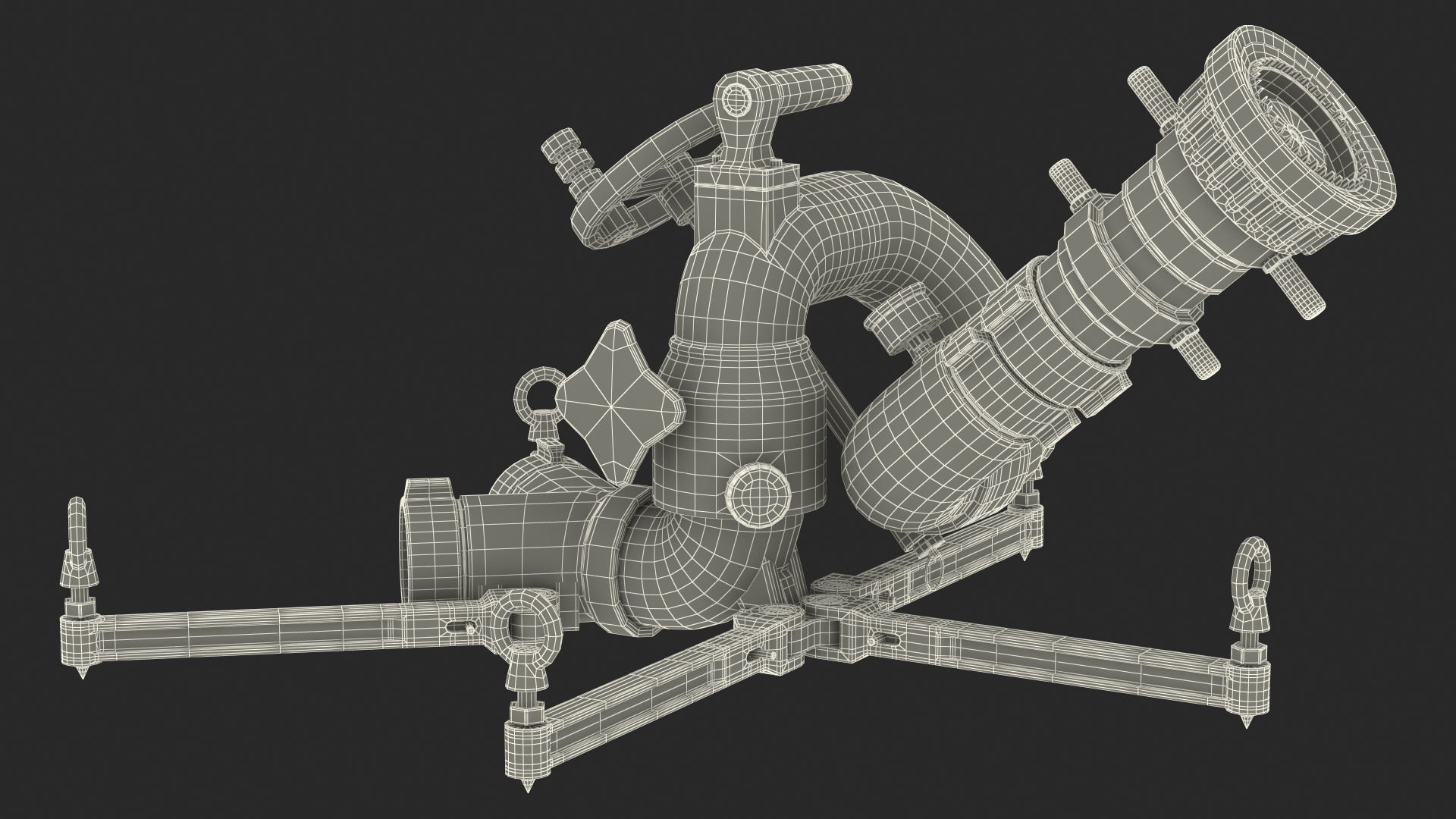 Portable Firefighting Monitor 3D model
