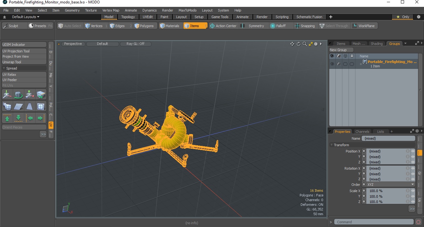 Portable Firefighting Monitor 3D model