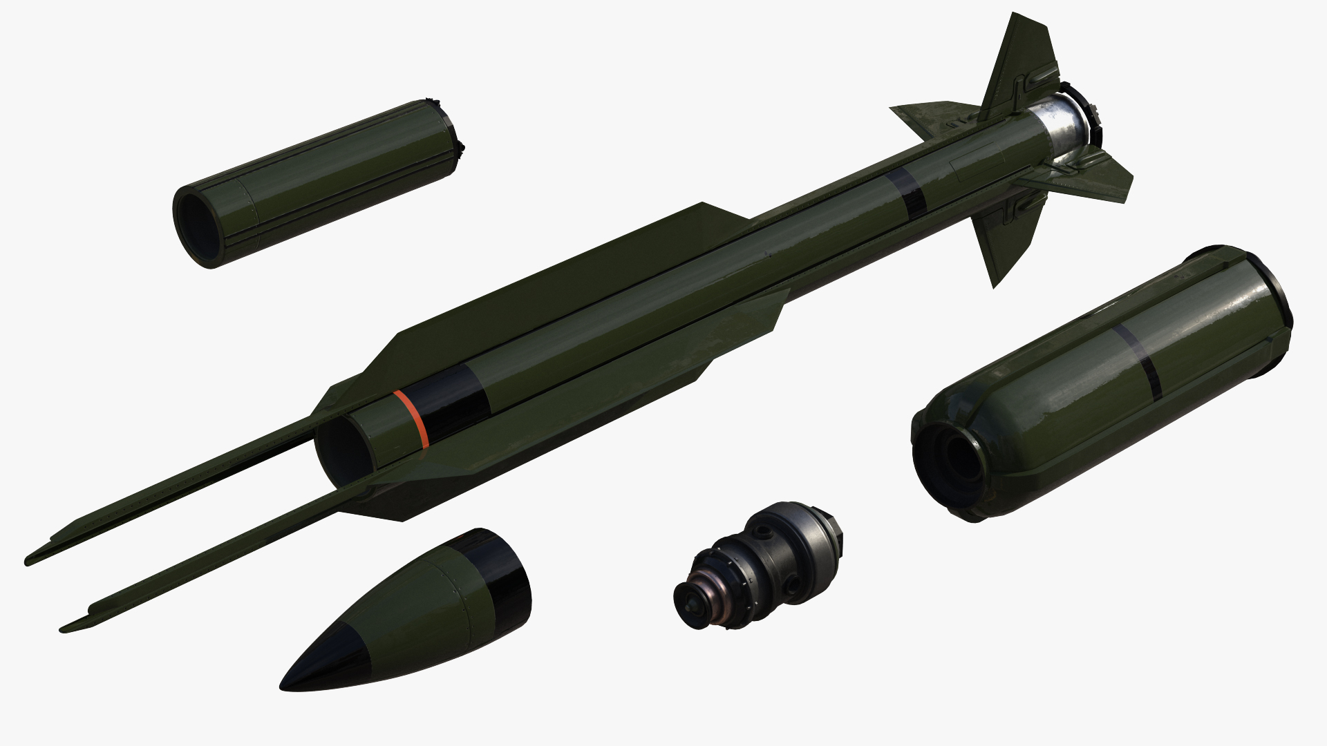 3D SAM Rocket Components