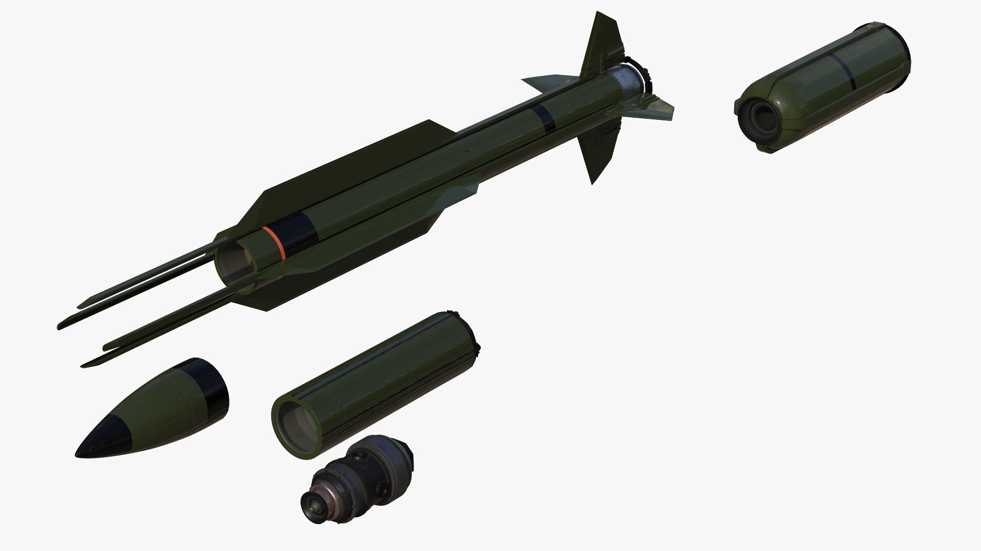3D SAM Rocket Components
