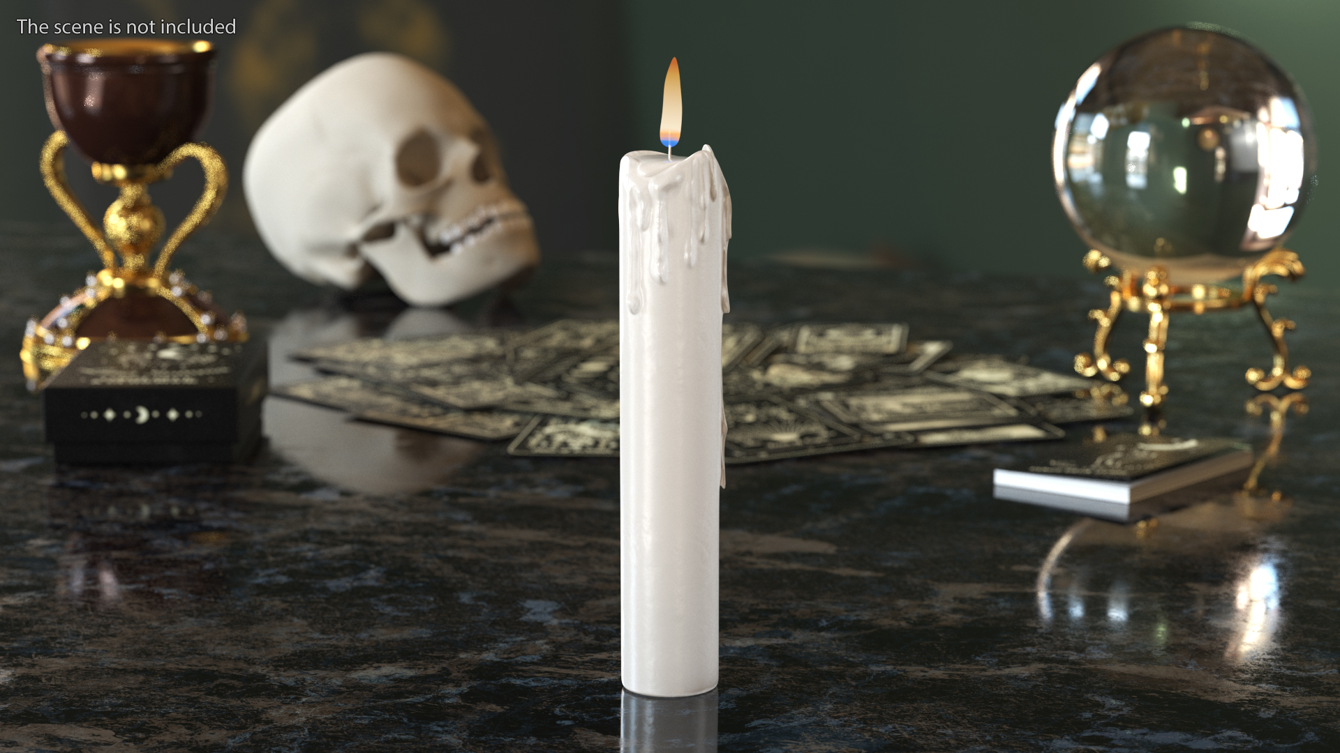 Melted Candle White 3D model
