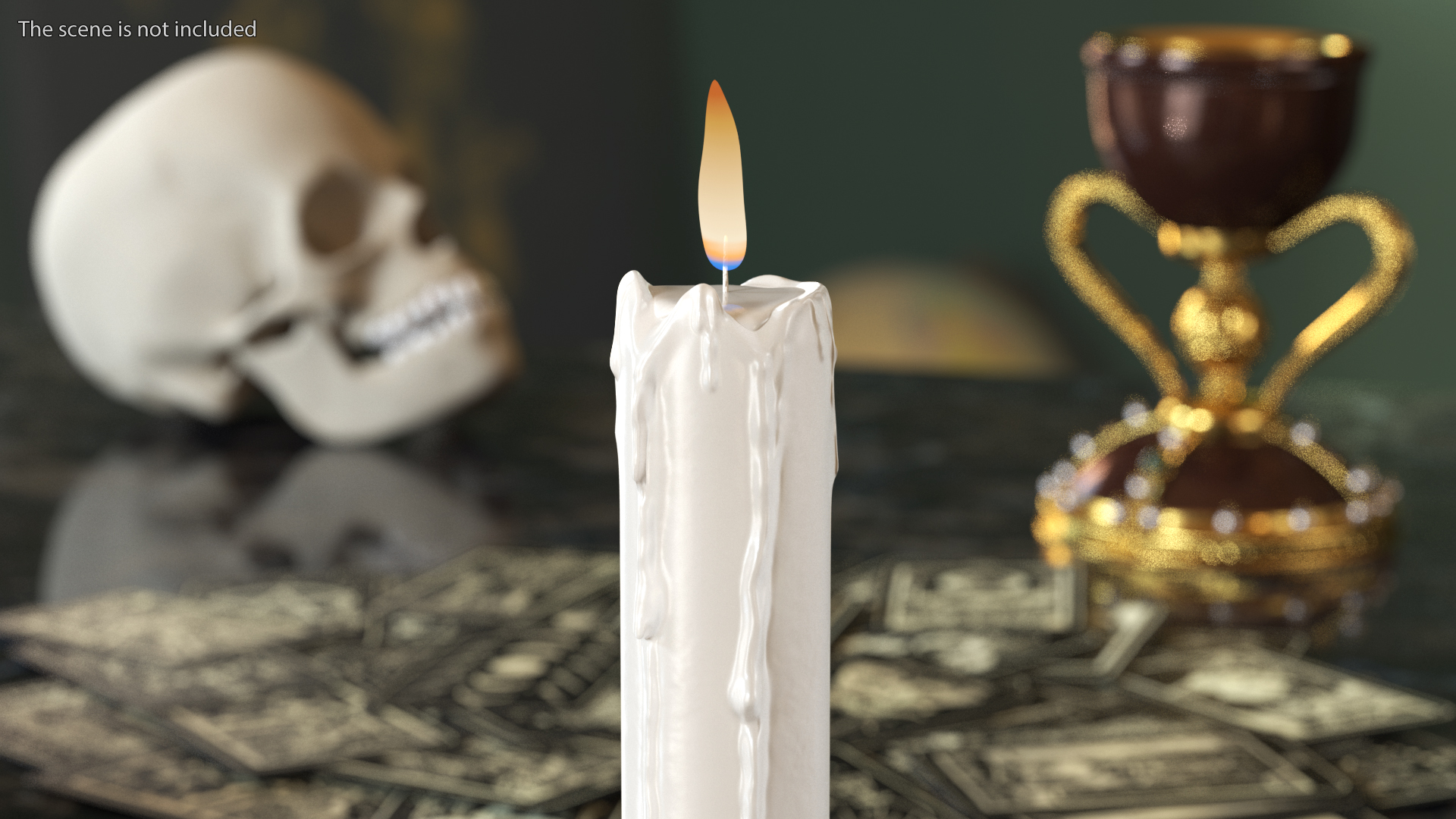 Melted Candle White 3D model
