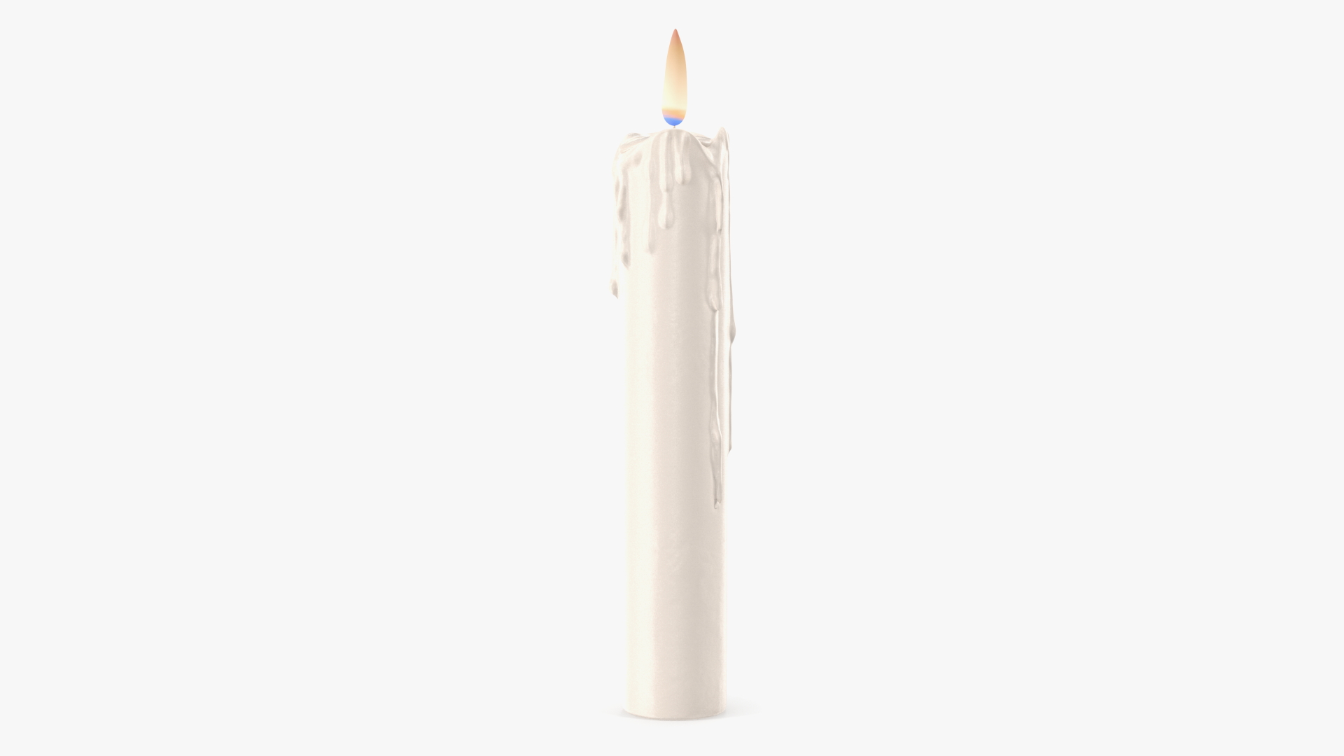 Melted Candle White 3D model