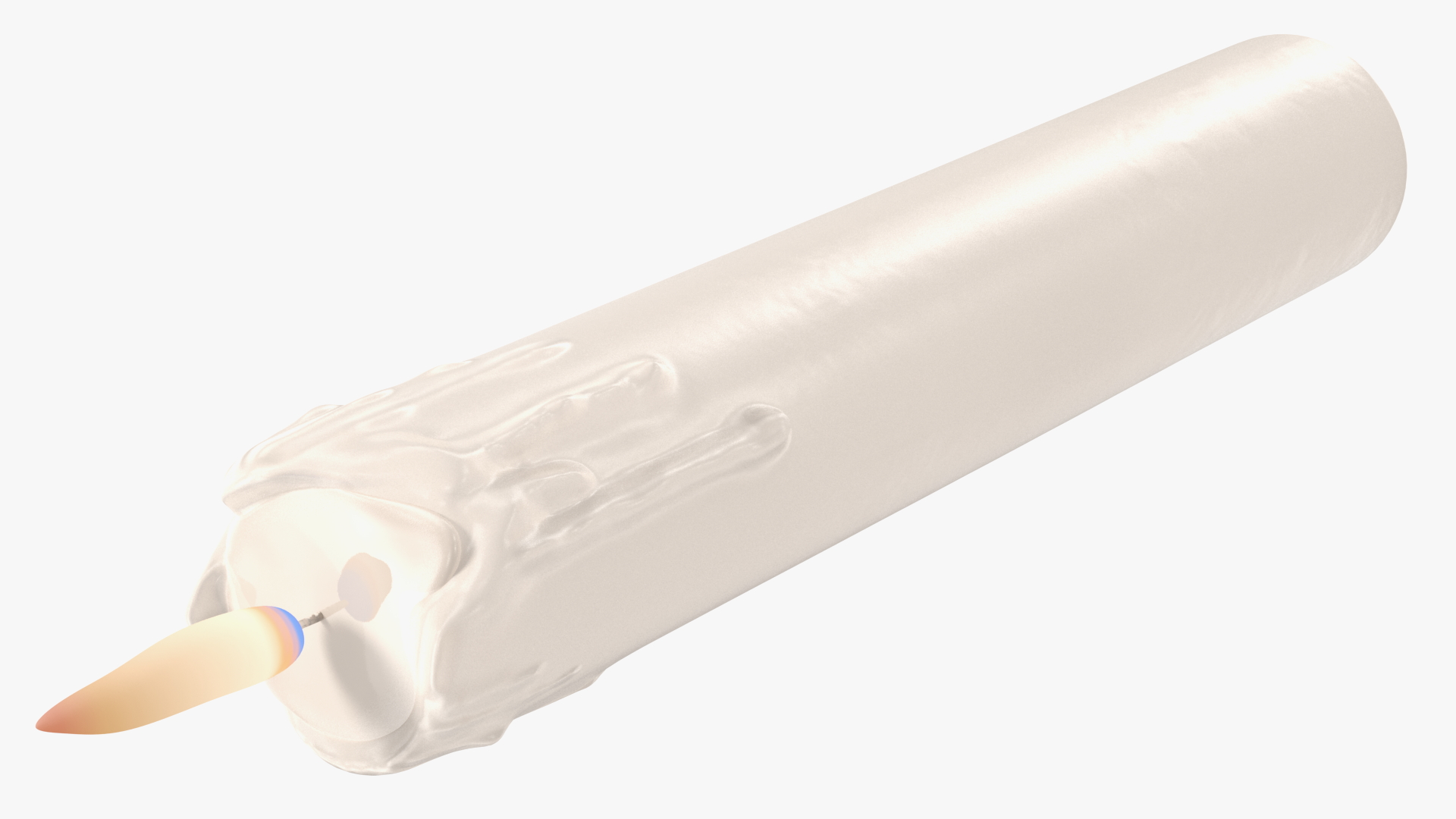 Melted Candle White 3D model