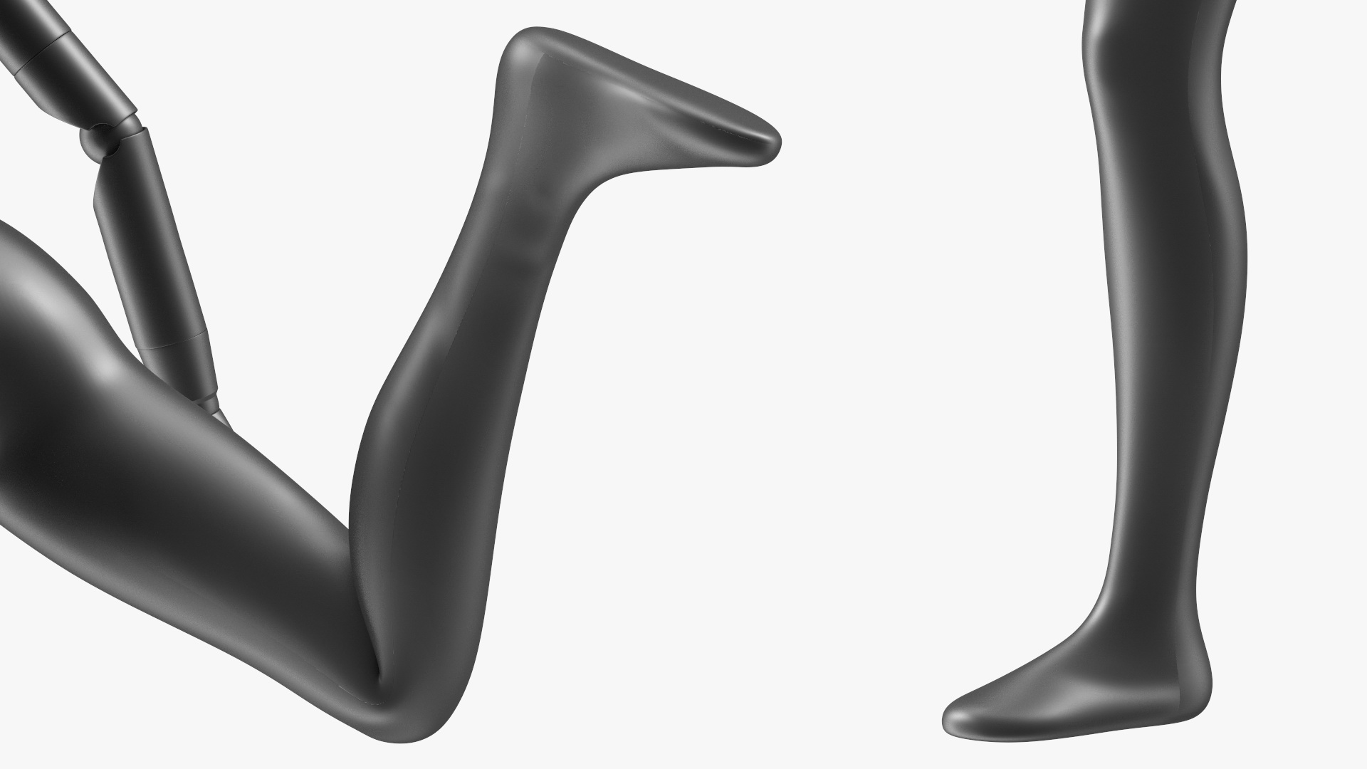 3D model Flexible Child Mannequin Balancing Pose Black