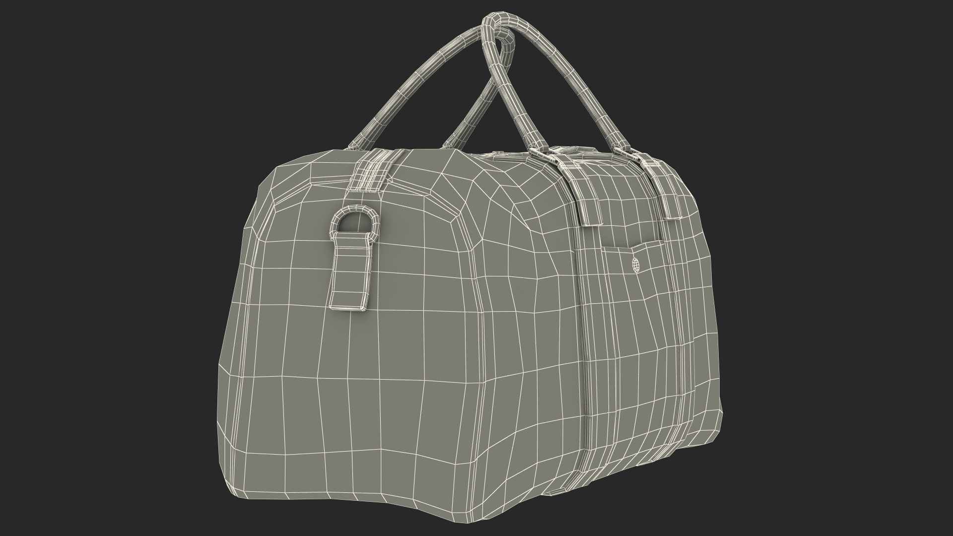 Leather Travel Bag Brown 3D model