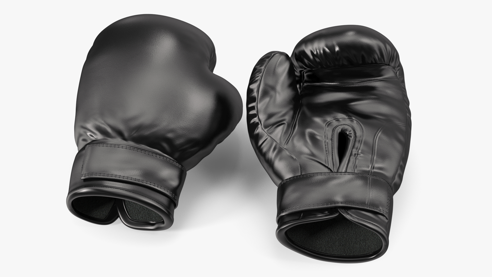 3D Black Sparring Boxing Gloves model