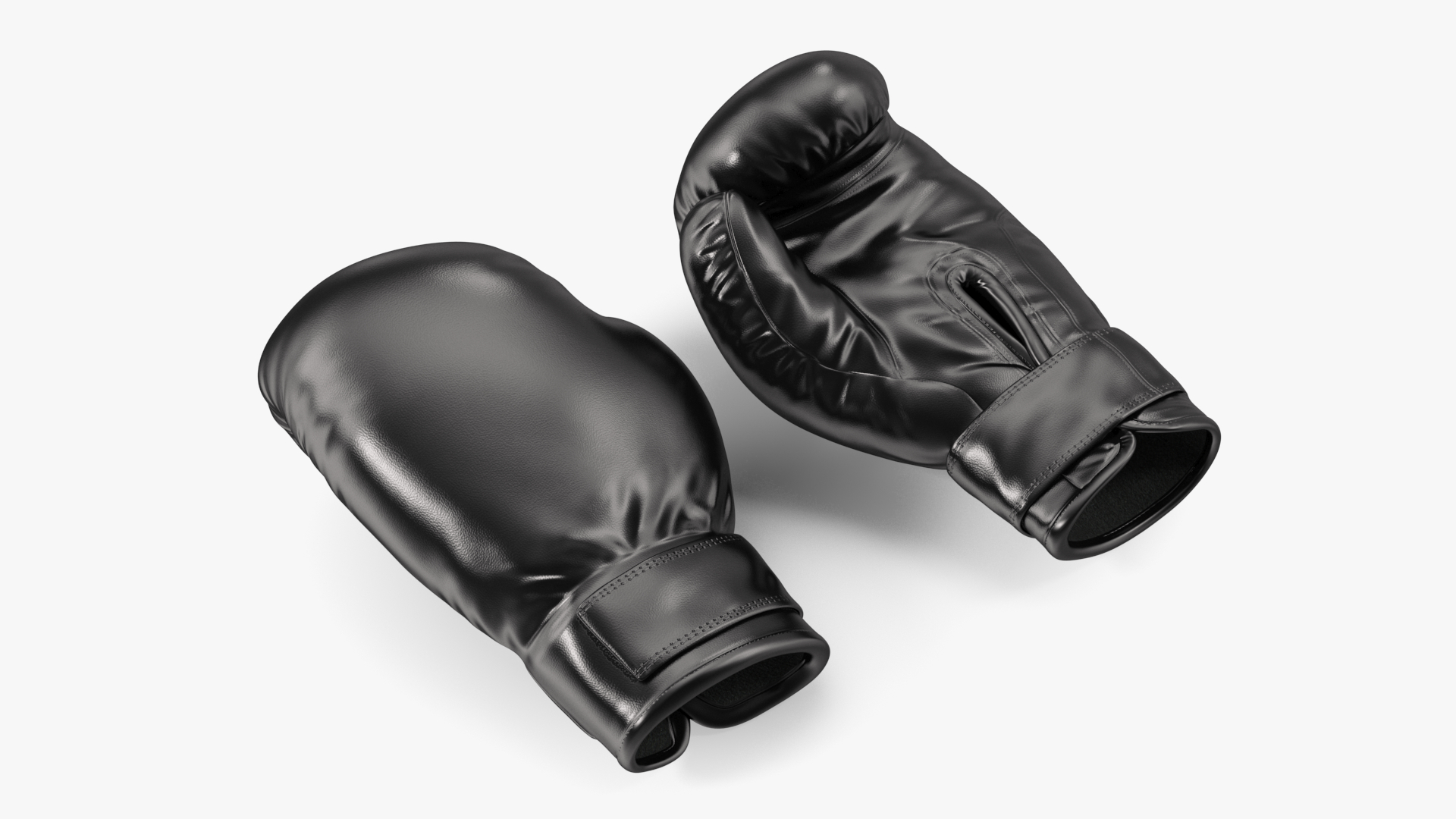 3D Black Sparring Boxing Gloves model