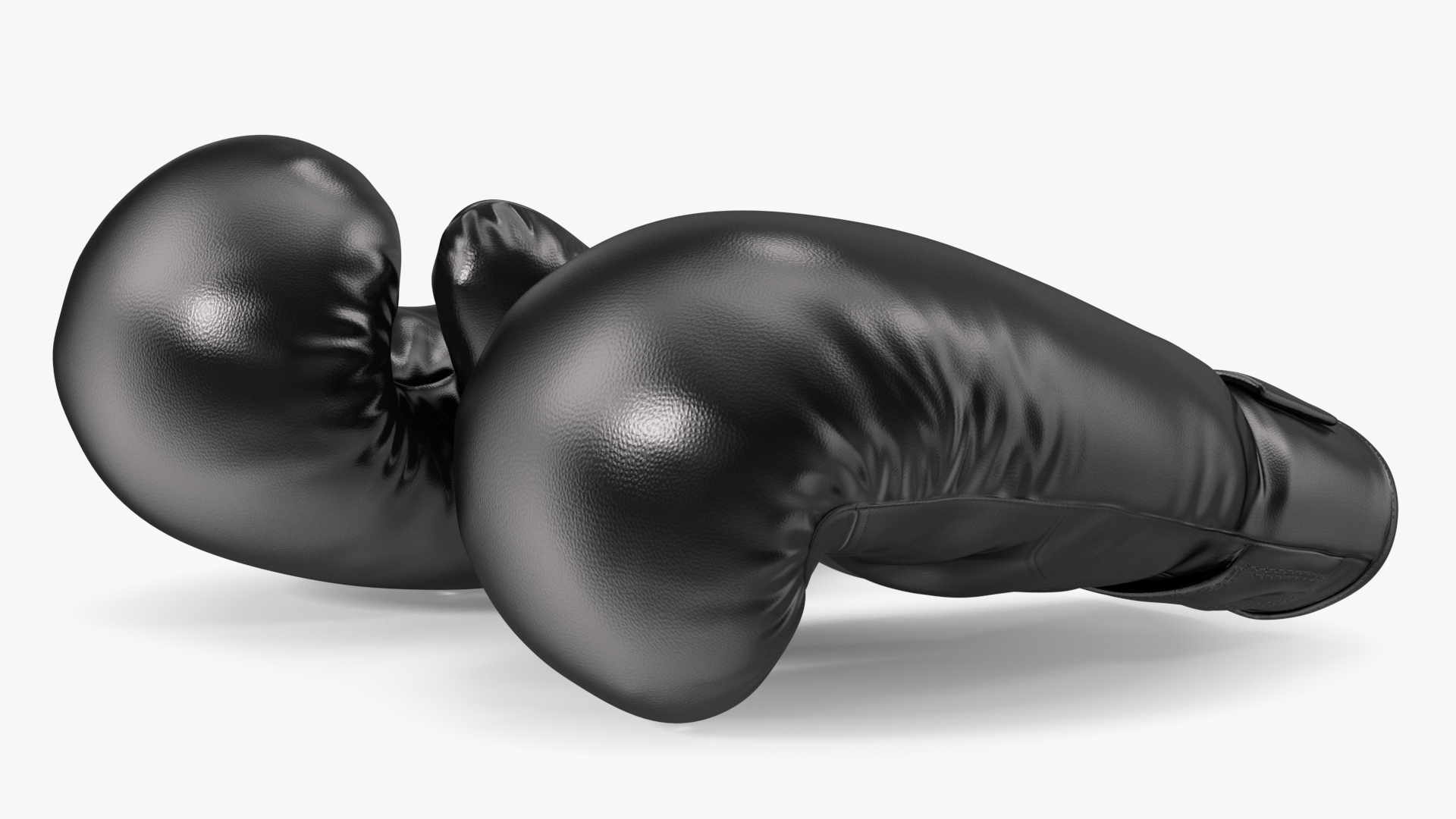 3D Black Sparring Boxing Gloves model