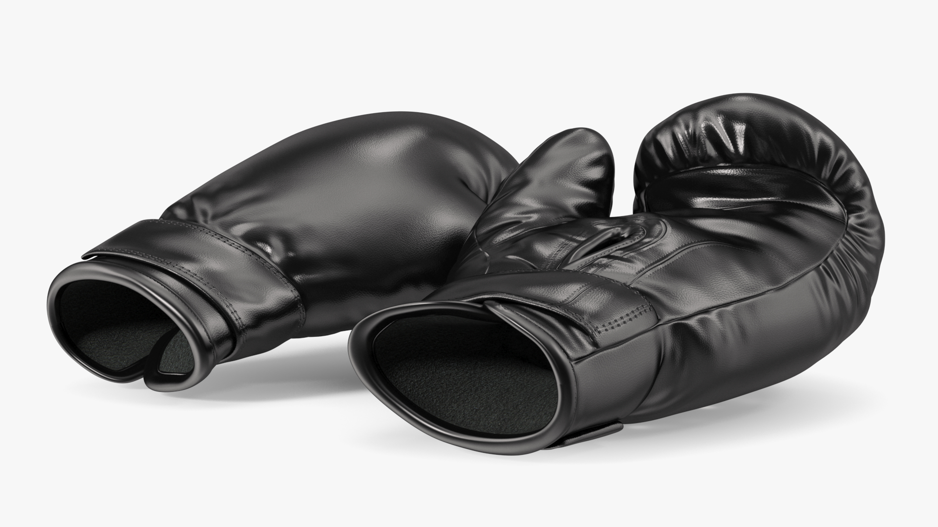 3D Black Sparring Boxing Gloves model