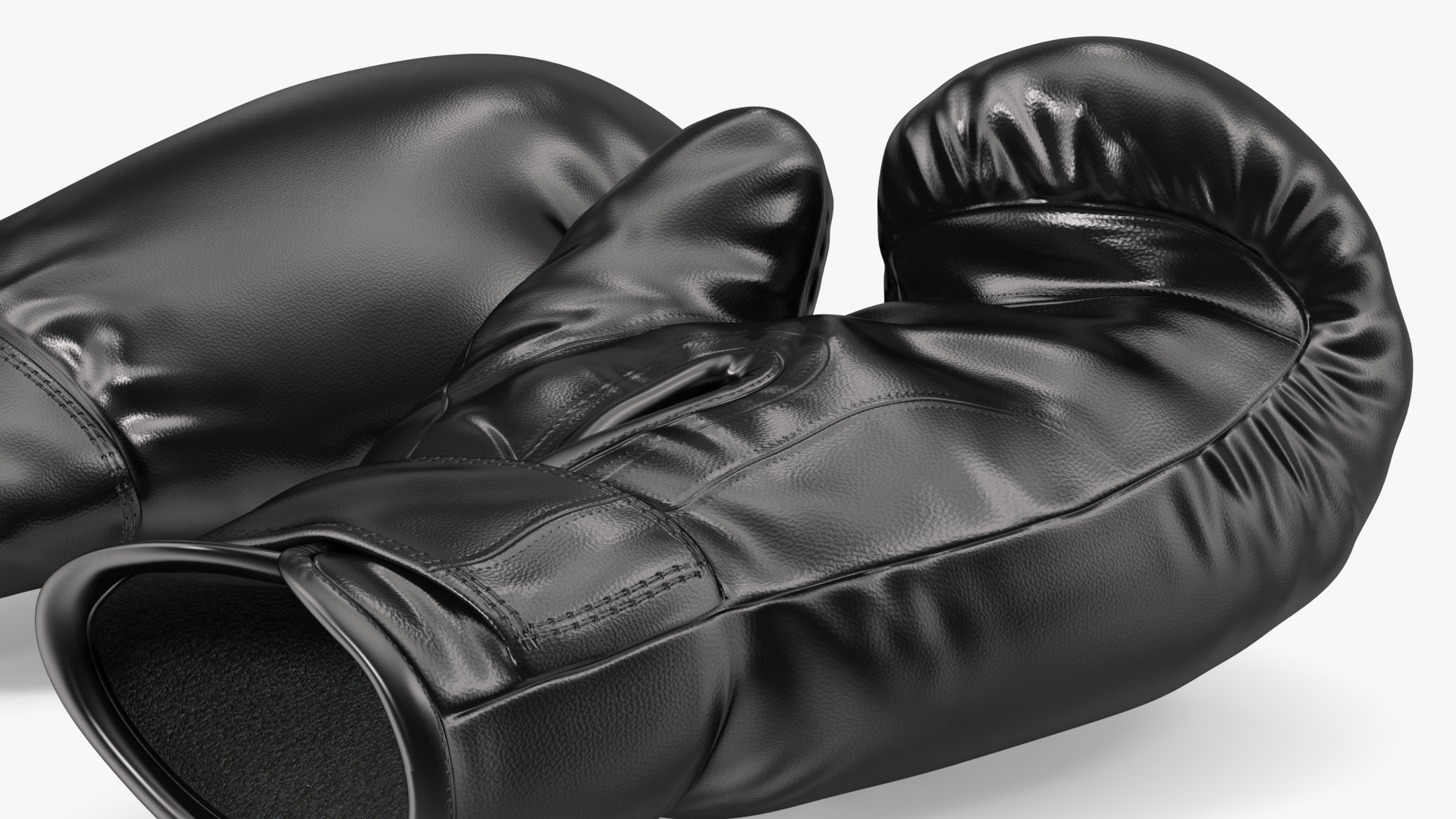 3D Black Sparring Boxing Gloves model