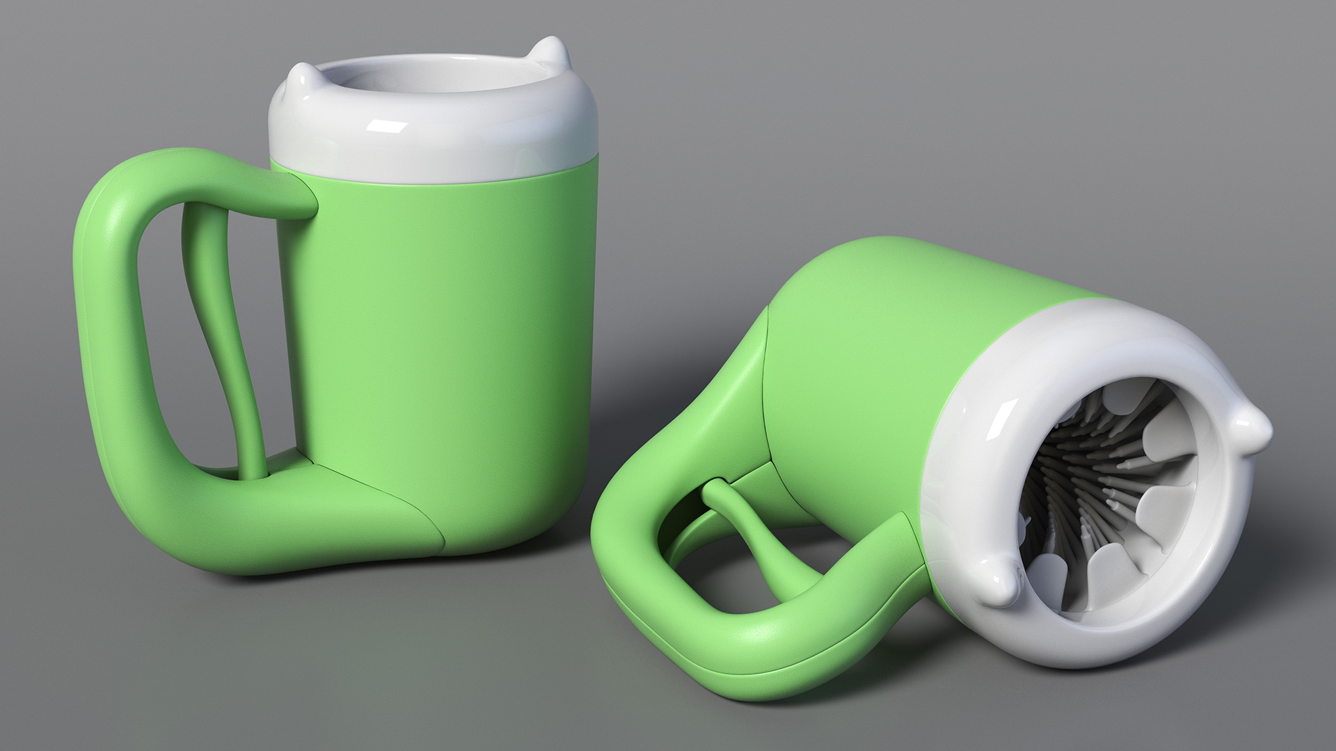 3D Animal Paw Wash Green