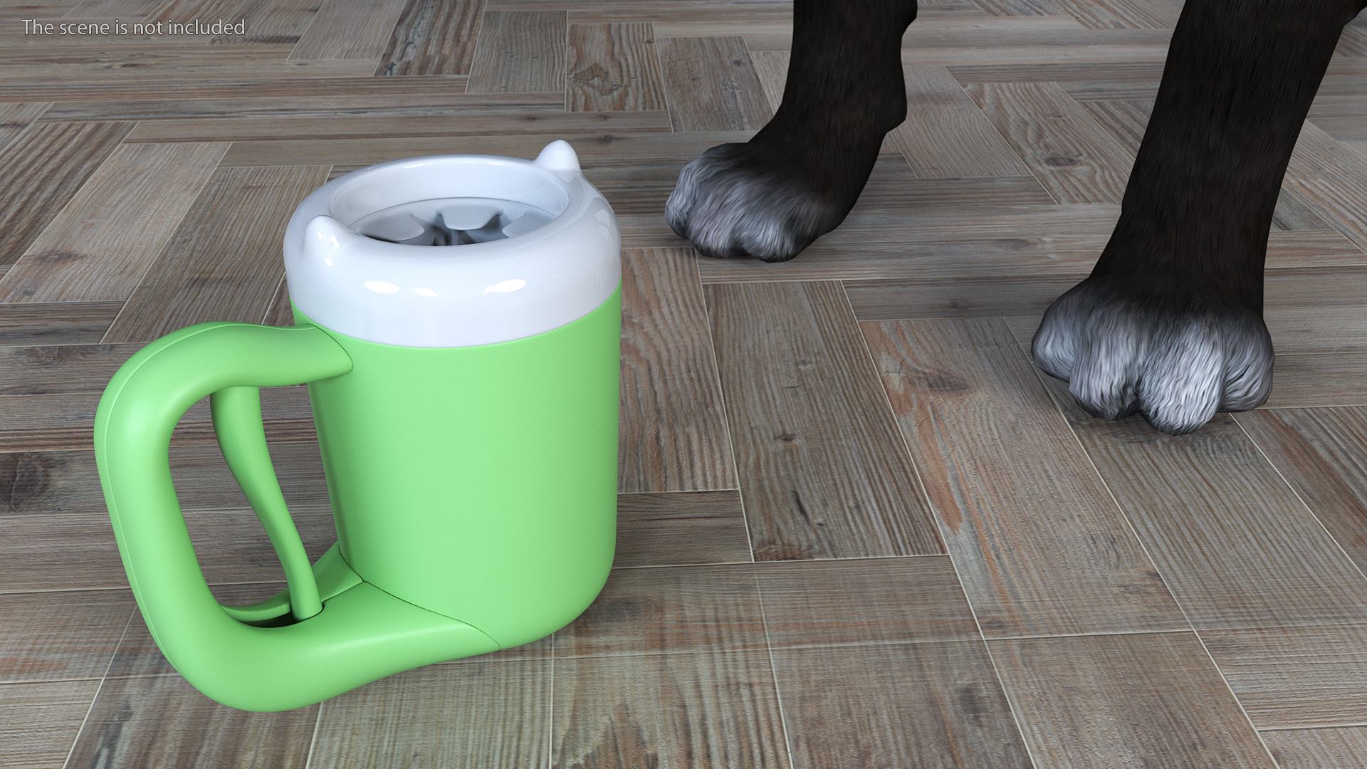 3D Animal Paw Wash Green