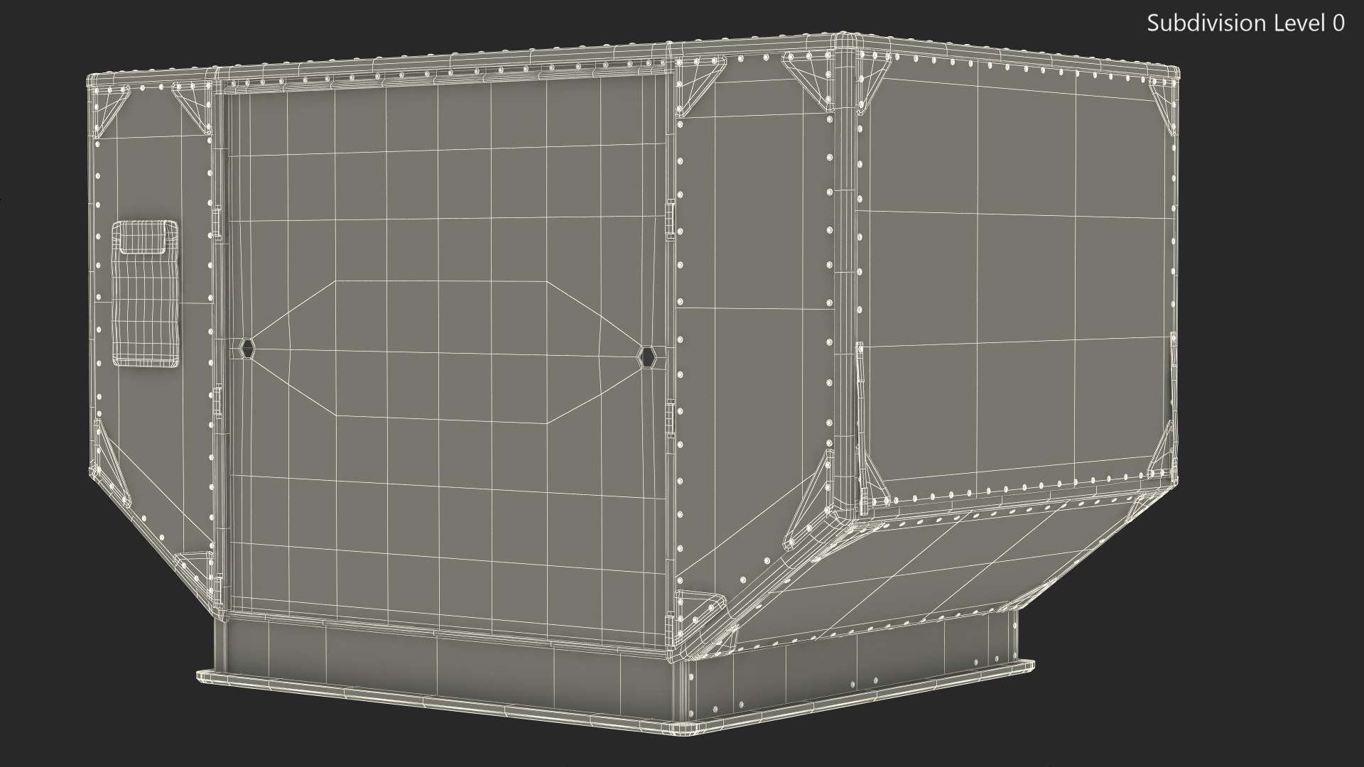 Old Airport Cargo Container 3D