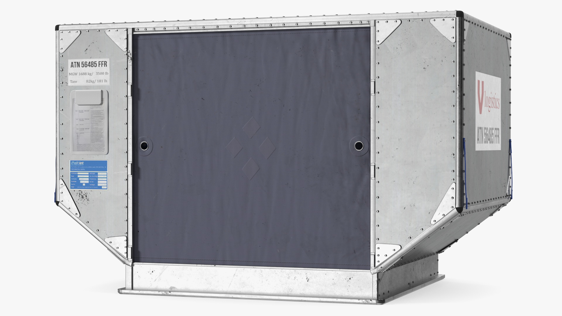 Old Airport Cargo Container 3D