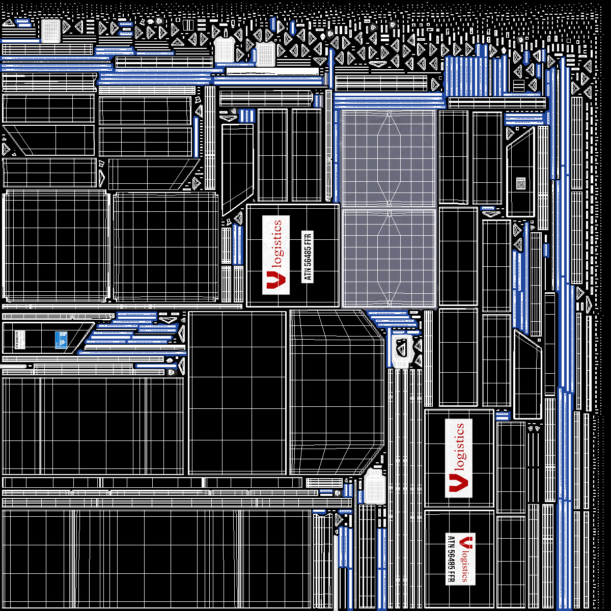 Old Airport Cargo Container 3D