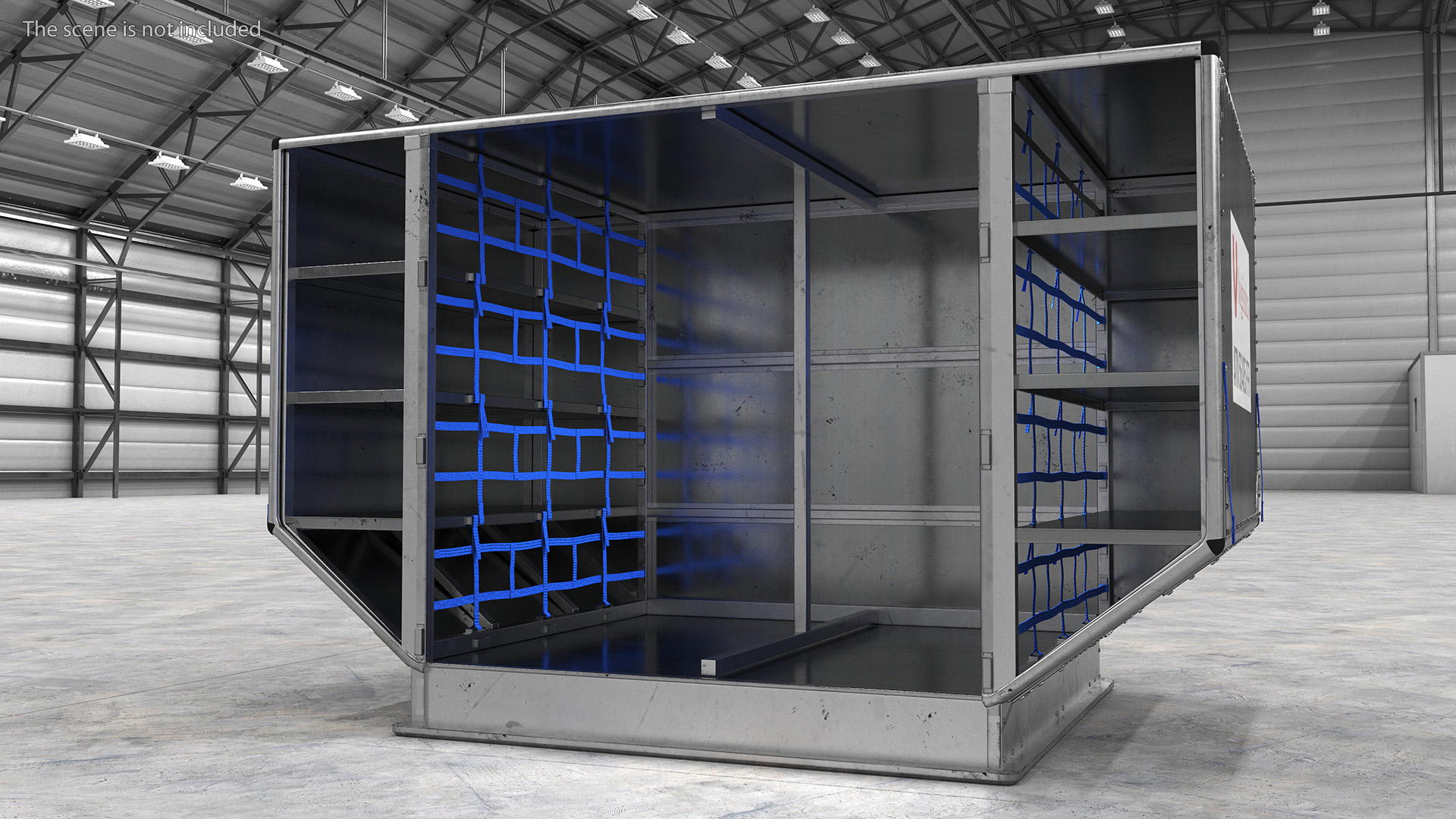 Old Airport Cargo Container 3D